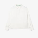 Áo Sơ Mi Lacoste Nữ Satin Oversize Tay Dài