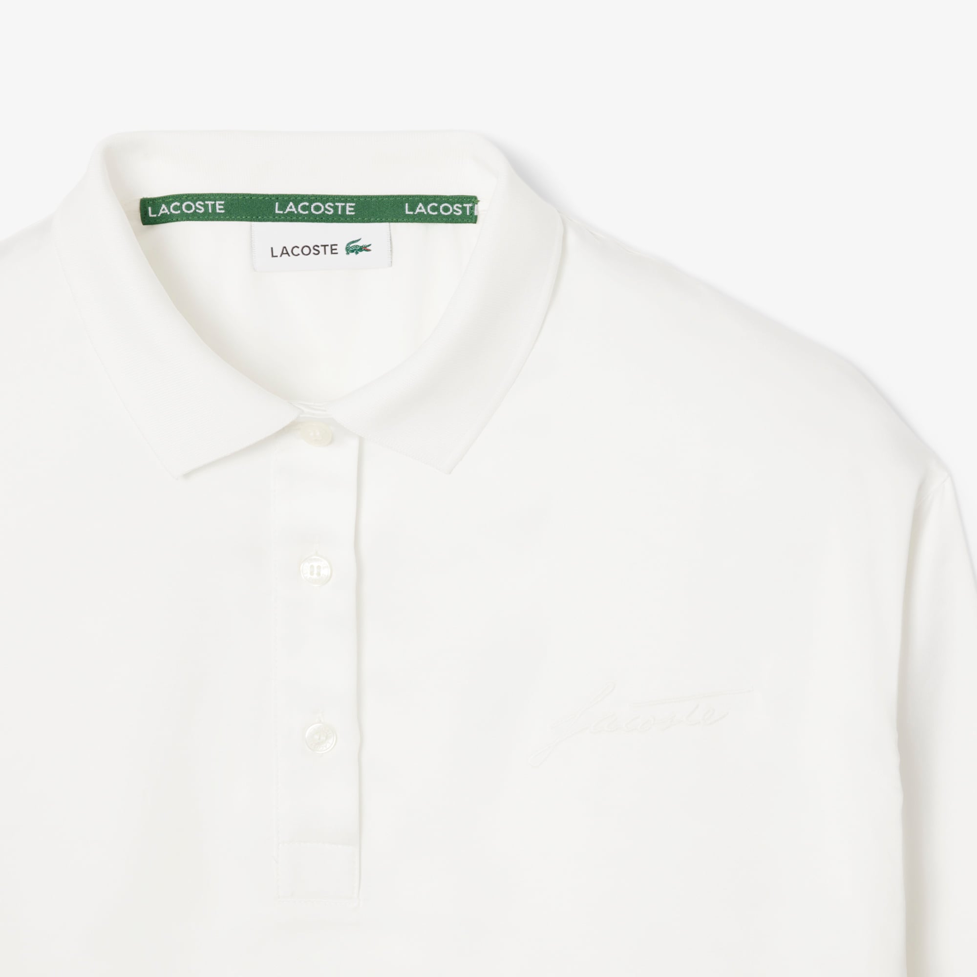 Áo Sơ Mi Lacoste Nữ Satin Oversize Tay Dài