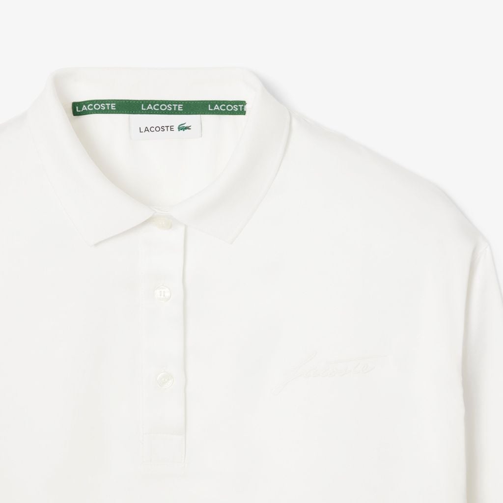 Áo Sơ Mi Lacoste Nữ Satin Oversize Tay Dài