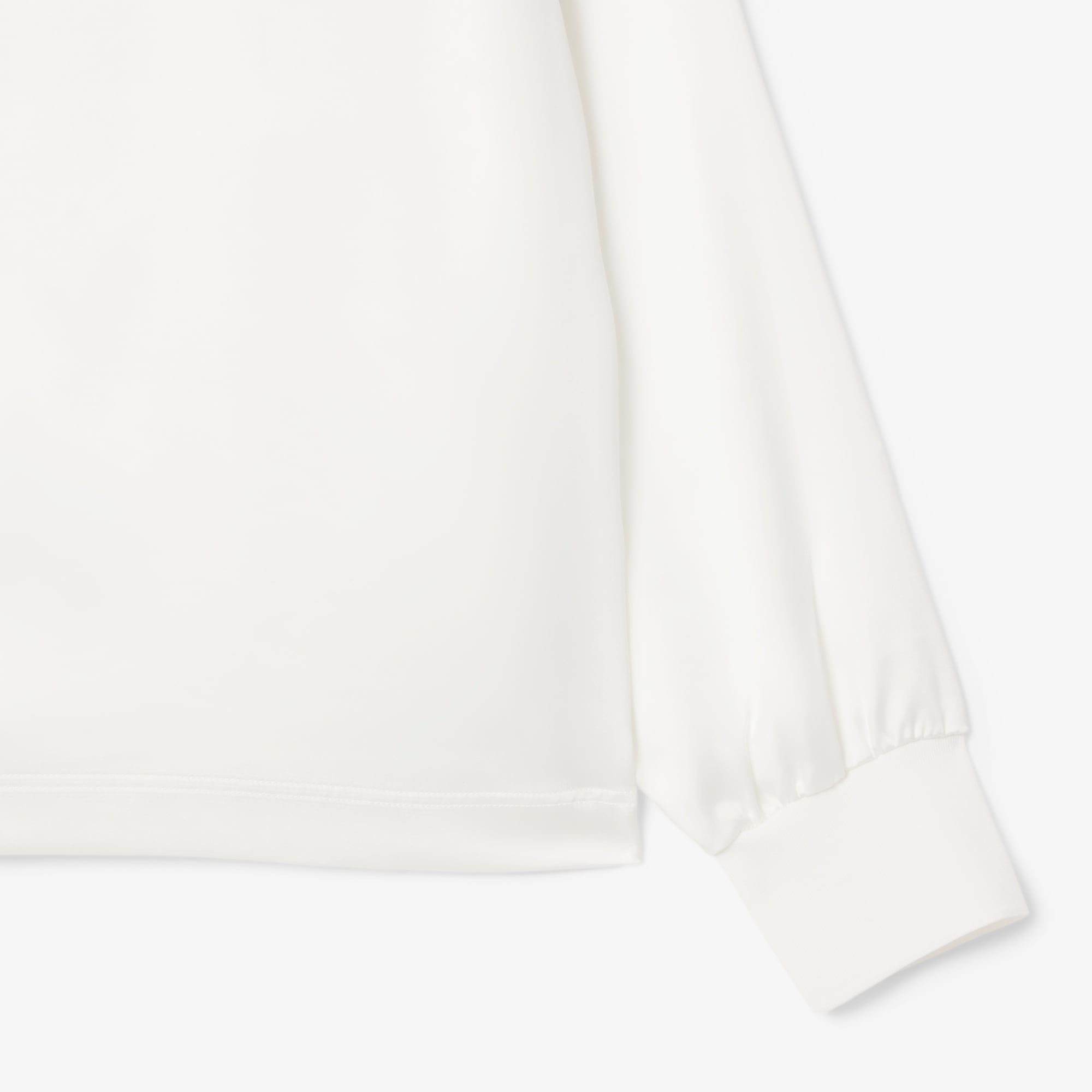 Áo Sơ Mi Lacoste Nữ Satin Oversize Tay Dài