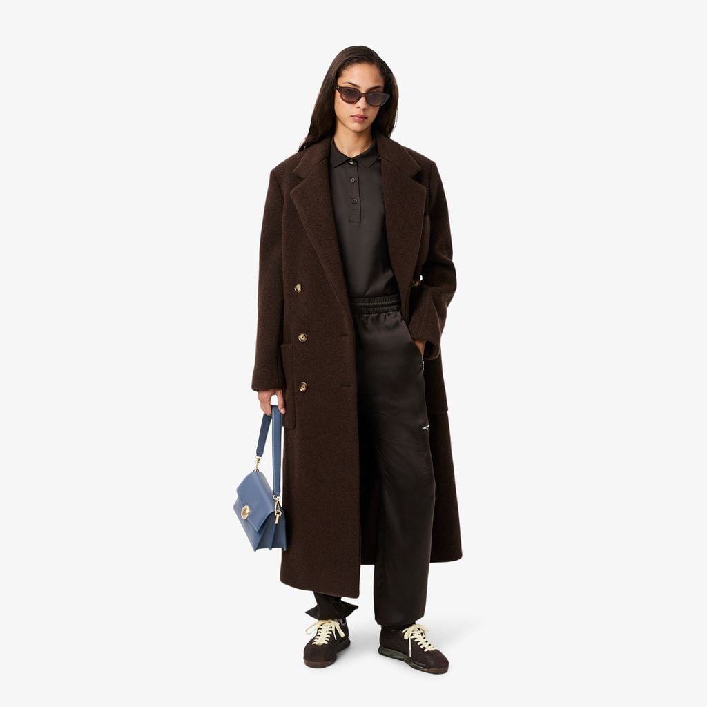 Áo Sơ Mi Lacoste Nữ Satin Oversize Tay Dài