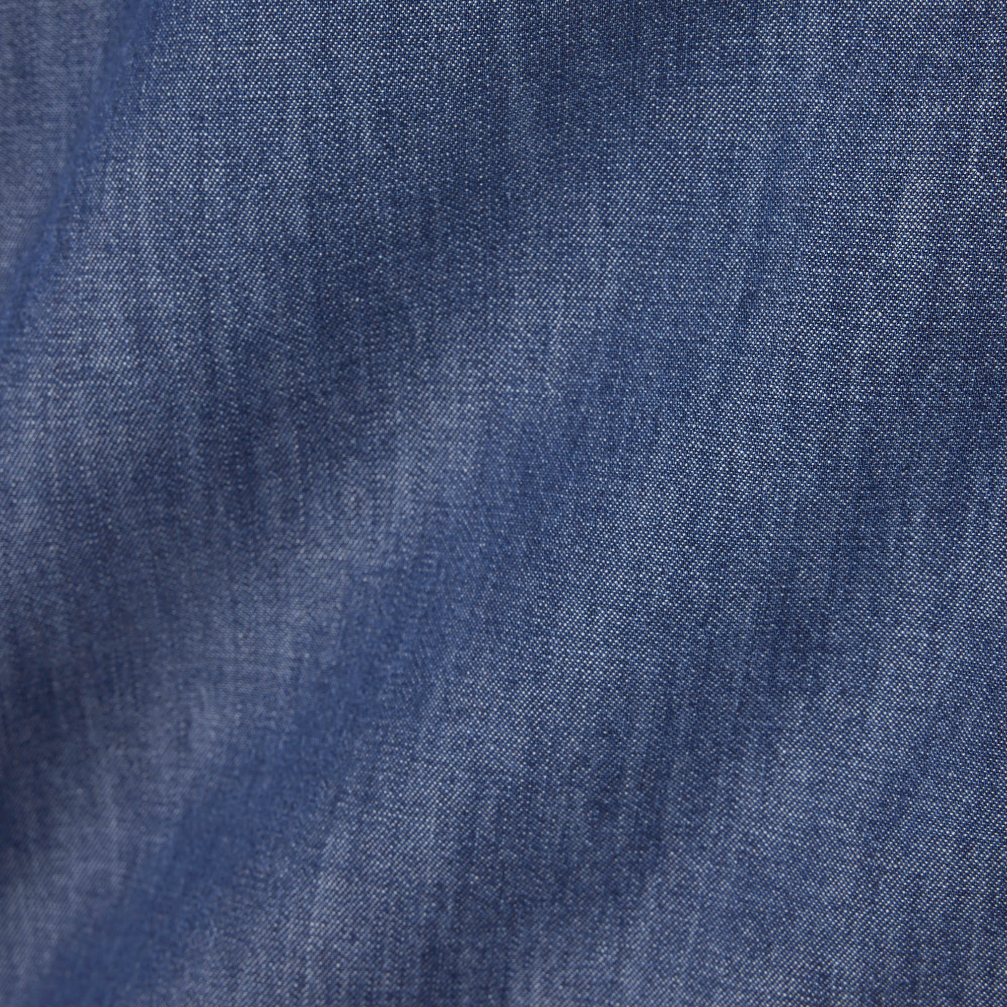 Áo Sơ Mi Lacoste Nam Dáng Rộng Chất Liệu Denim Cổ Mở