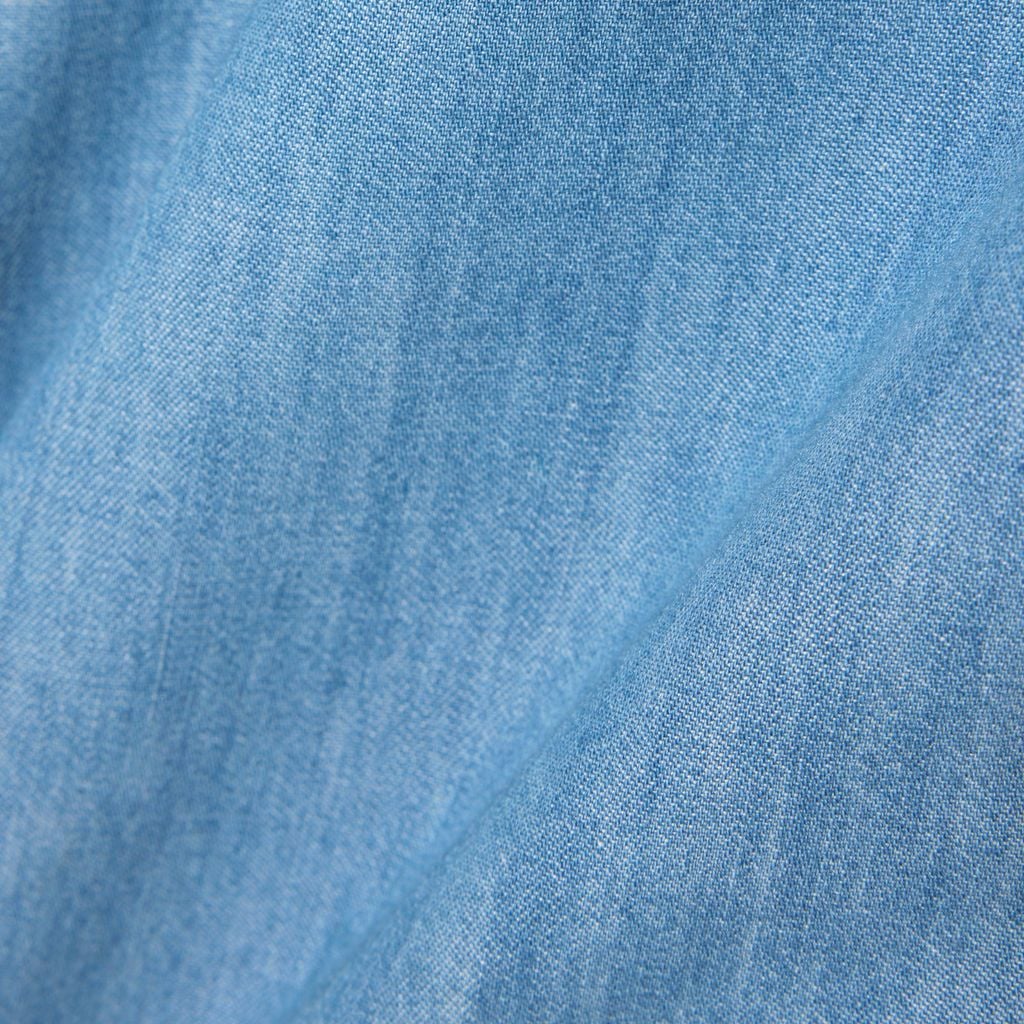 Áo Sơ Mi Lacoste Nam Dáng Rộng Chất Liệu Denim Cổ Mở