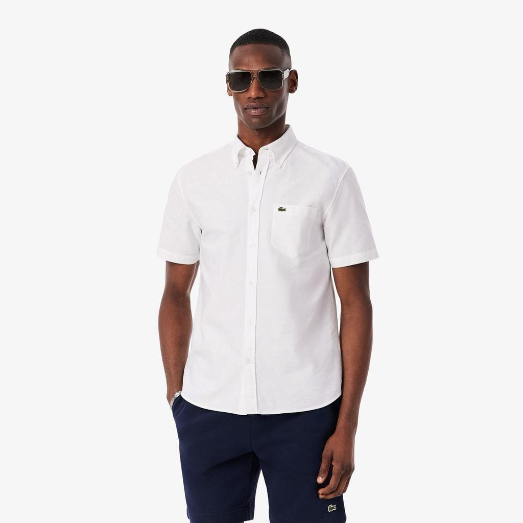 Áo Sơ Mi Oxford Lacoste Nam Dáng Suông Tay Ngắn