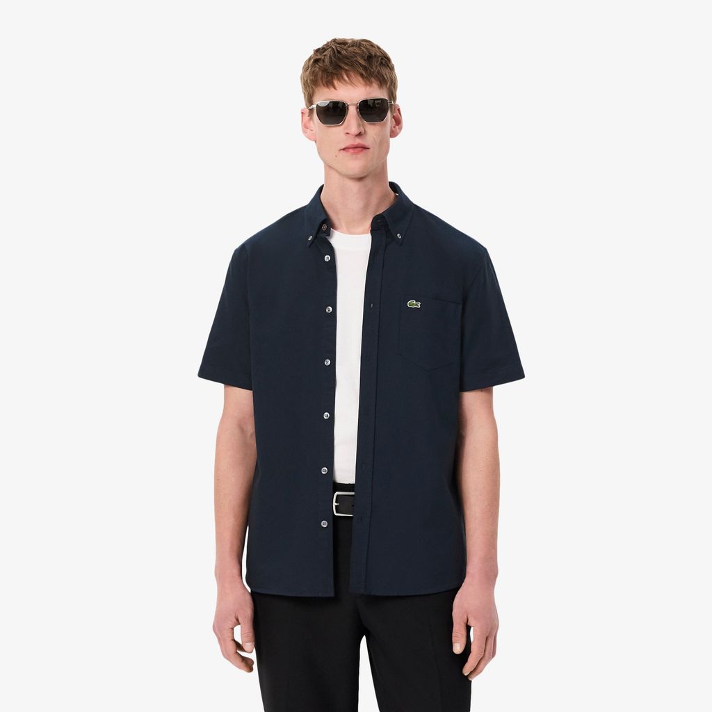 Áo Sơ Mi Oxford Lacoste Nam Dáng Suông Tay Ngắn