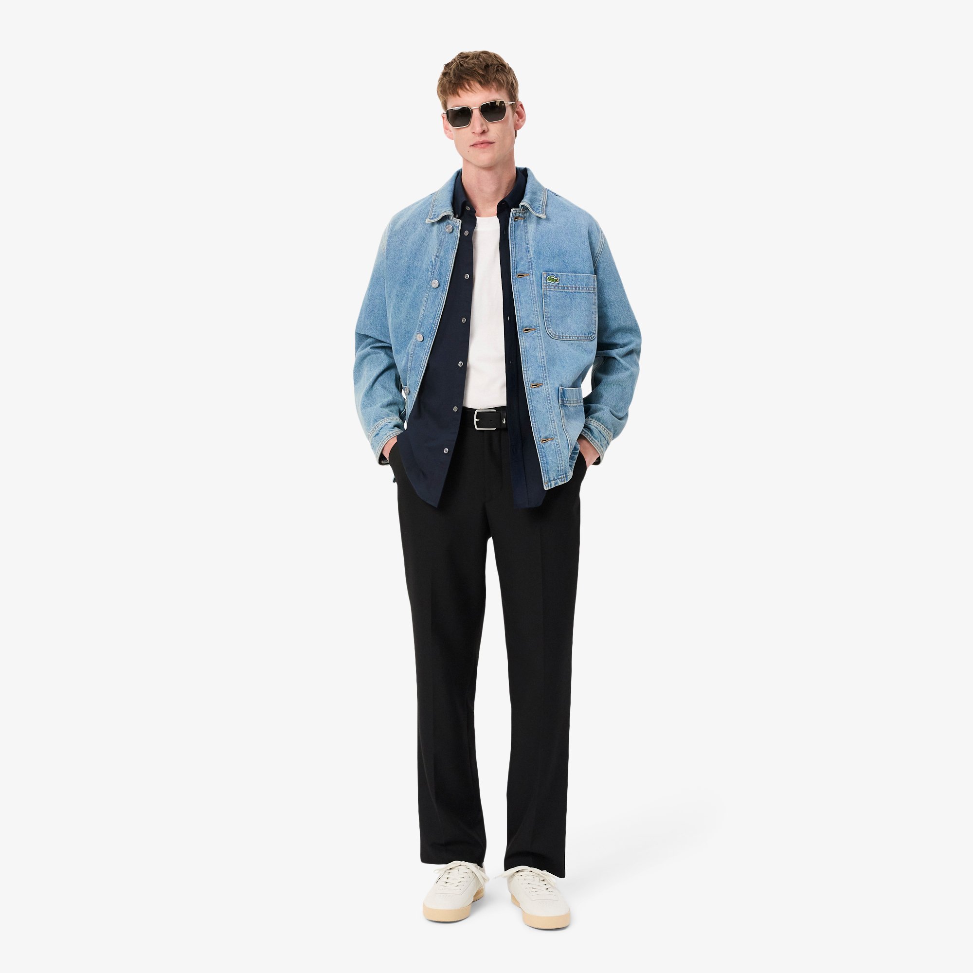 Áo Sơ Mi Oxford Lacoste Nam Dáng Suông Tay Ngắn