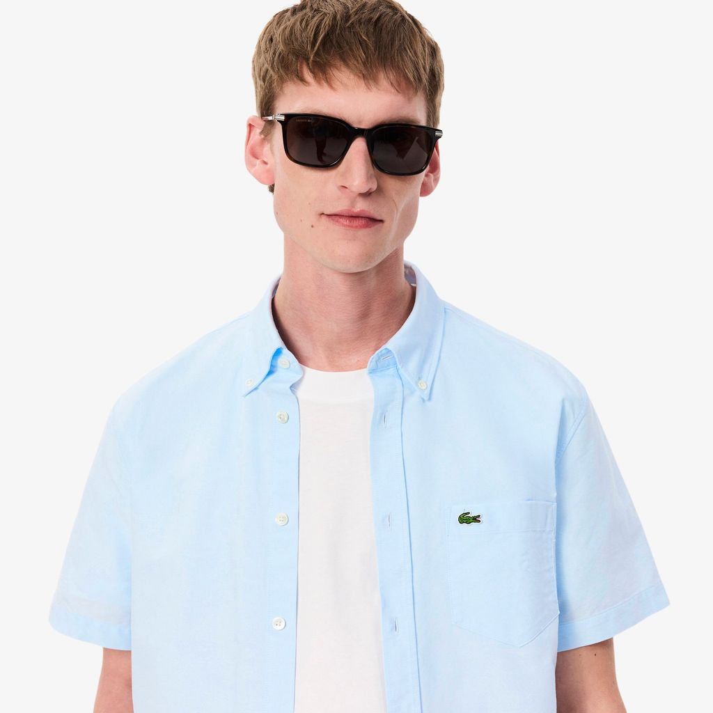 Áo Sơ Mi Oxford Lacoste Nam Dáng Suông Tay Ngắn