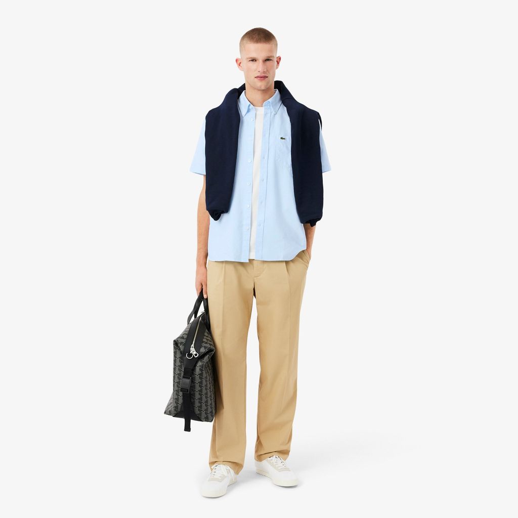 Áo Sơ Mi Oxford Lacoste Nam Dáng Suông Tay Ngắn