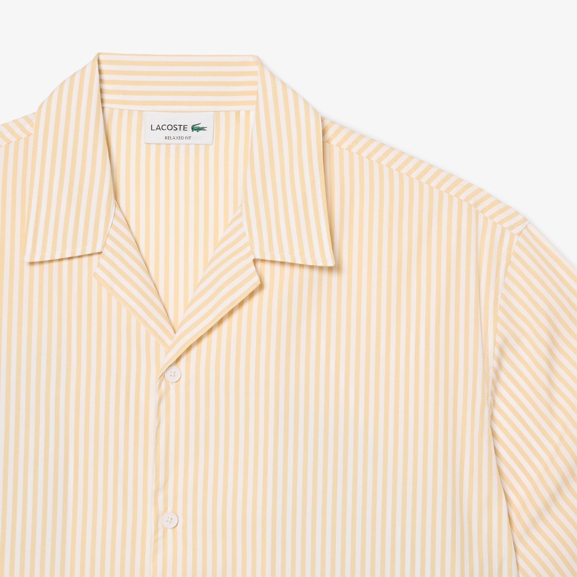 Áo Sơ Mi Lacoste Nam Dáng Rộng Kẻ Sọc In Hình Cá Sấu