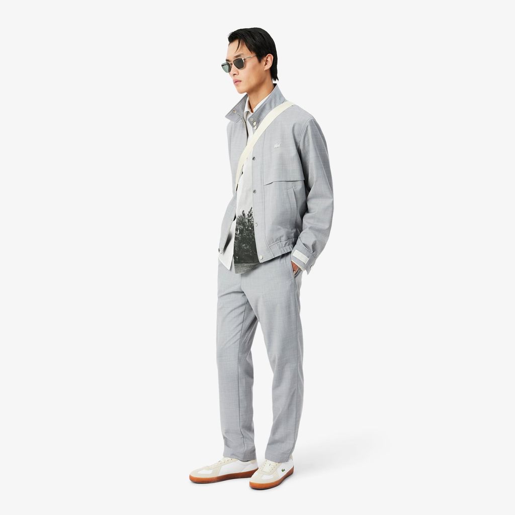 Áo Sơ Mi Lacoste Nam Dáng Rộng Chất Liệu Cotton Twill In Họa Tiết