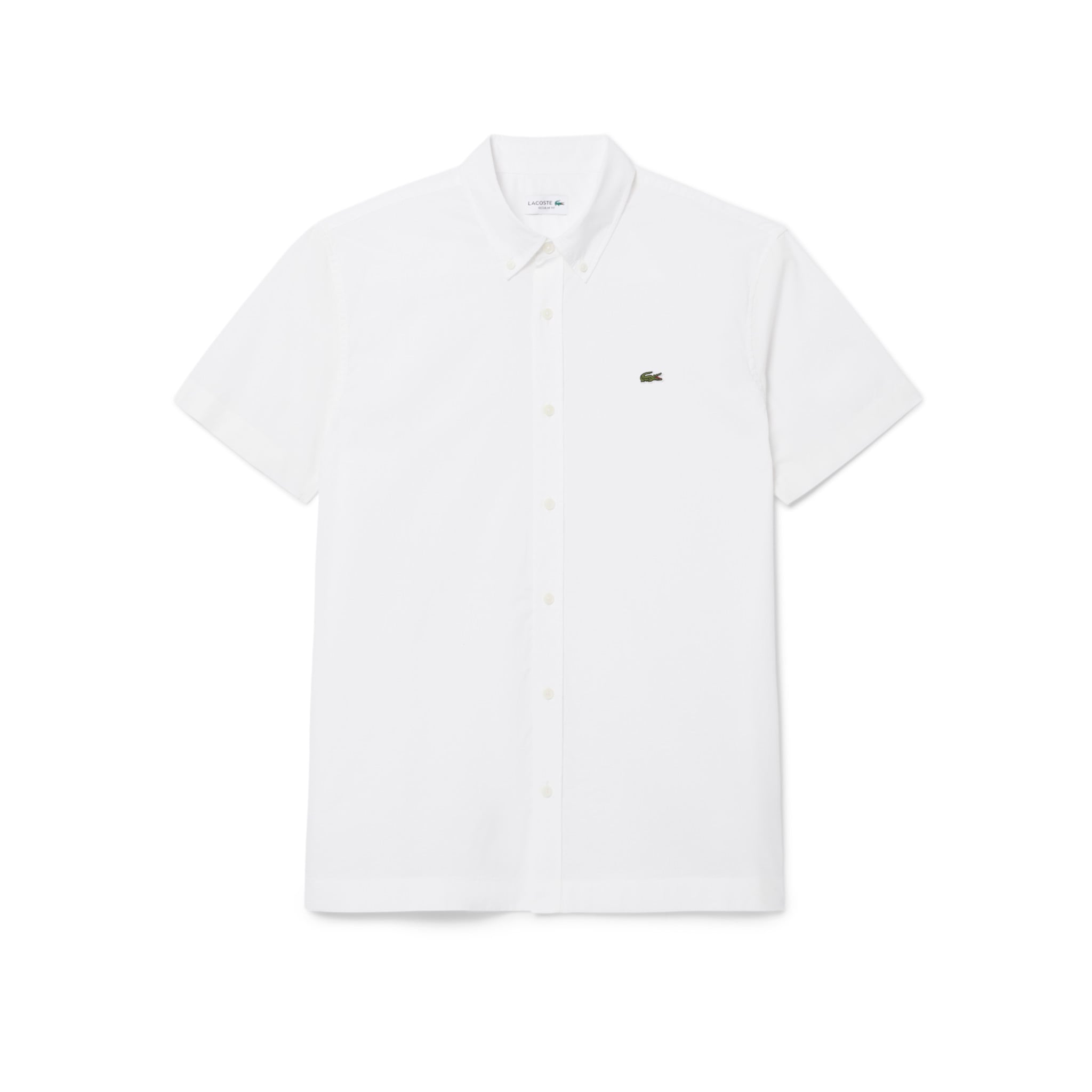 Áo Sơ Mi Lacoste Nam Dáng Suông Chất Liệu Poplin Tay Ngắn