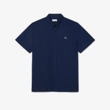 Áo Sơ Mi Lacoste Nam Dáng Suông Chất Liệu Poplin Tay Ngắn