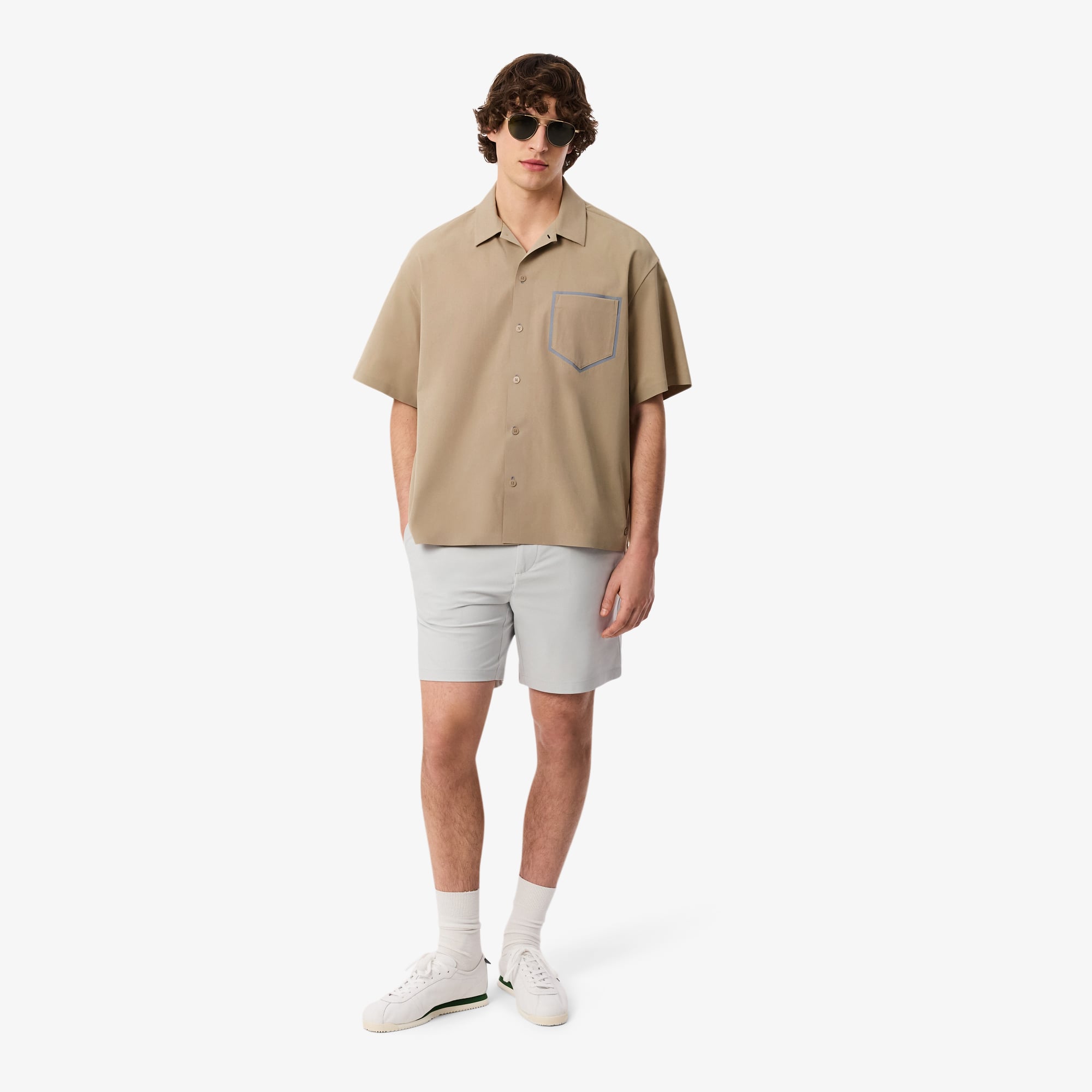 Áo Sơ Mi Lacoste Nam Dáng Rộng Tay Ngắn