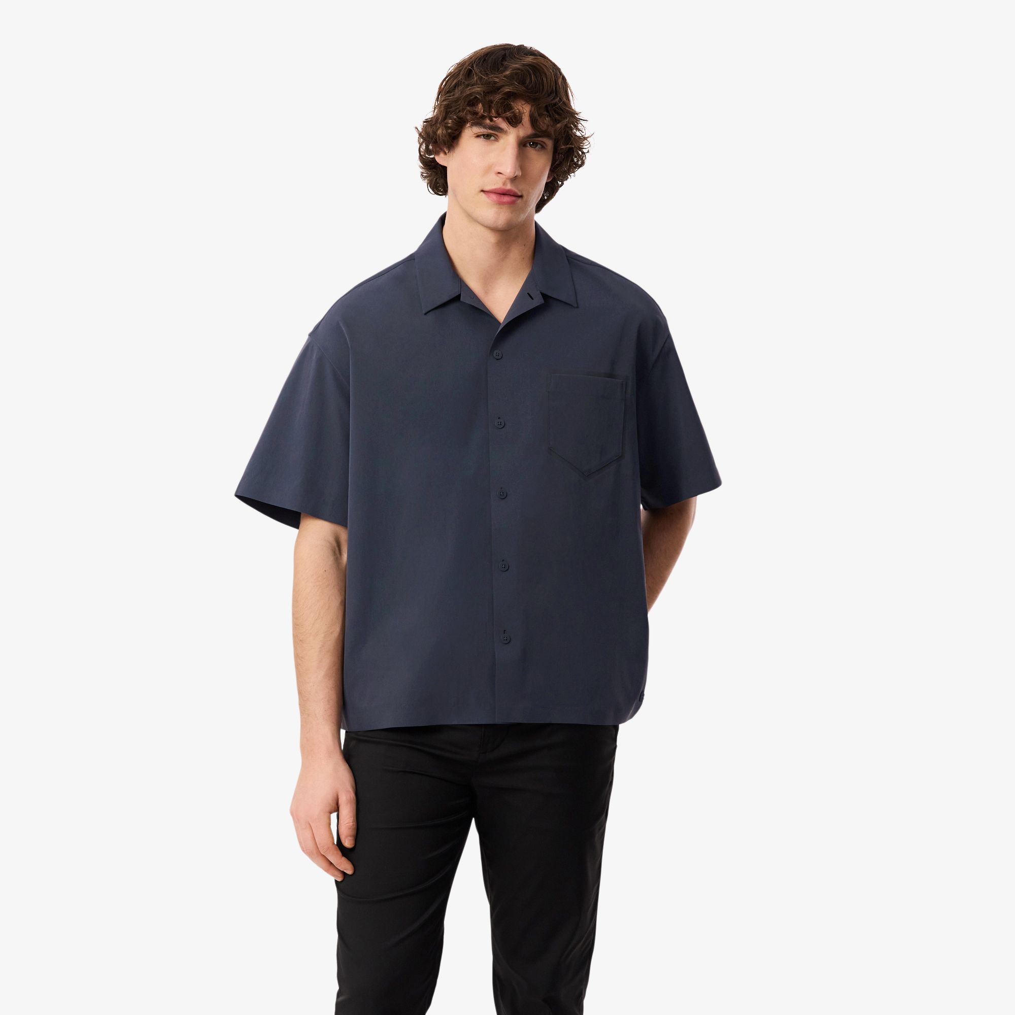 Áo Sơ Mi Lacoste Nam Dáng Rộng Tay Ngắn