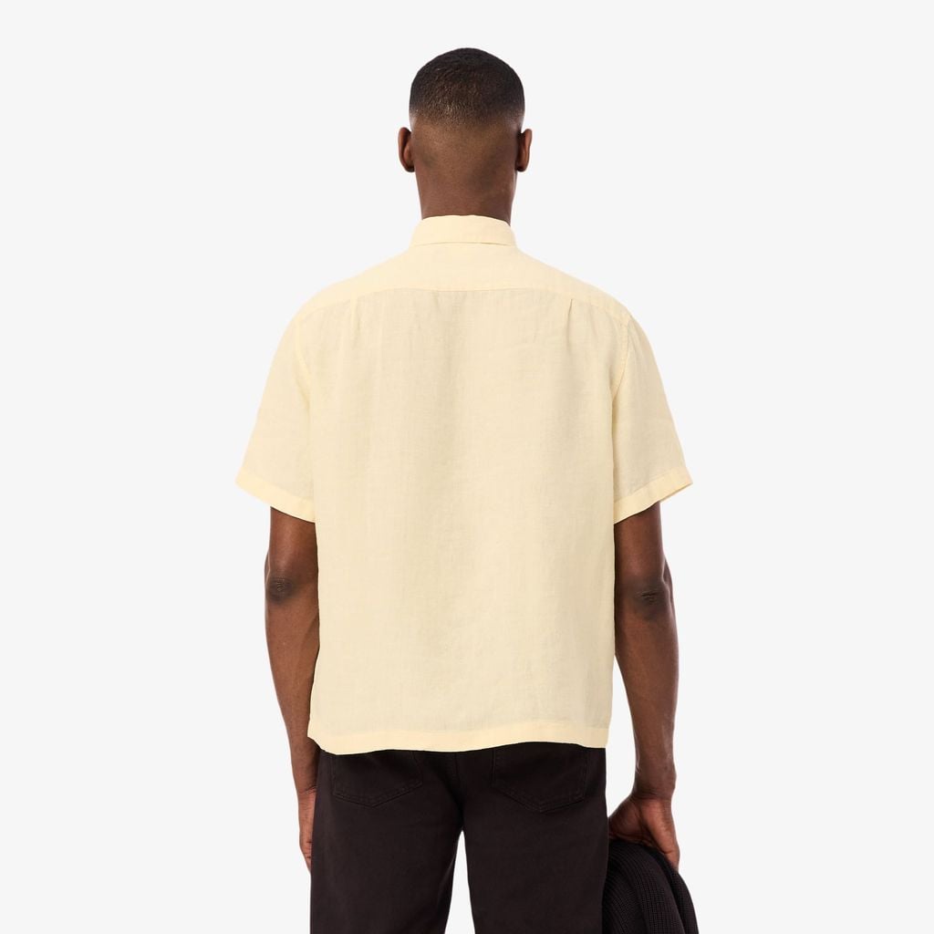 Áo Sơ Mi Lacoste Nam Dáng Rộng Chất Liệu Linen
