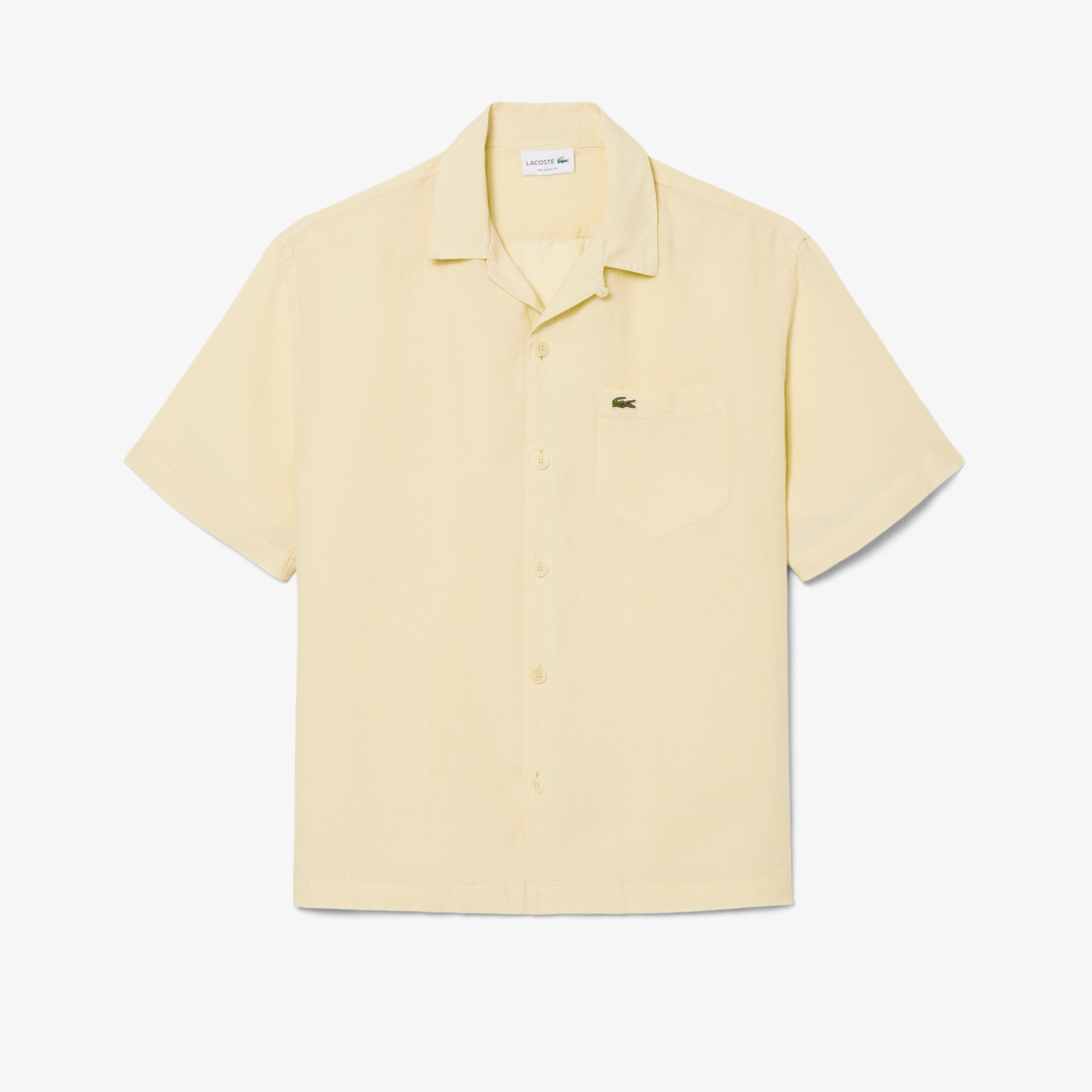 Áo Sơ Mi Lacoste Nam Dáng Rộng Chất Liệu Linen