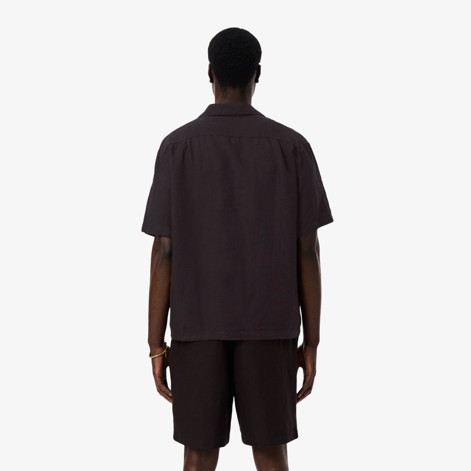 Áo Sơ Mi Lacoste Nam Dáng Rộng Chất Liệu Linen
