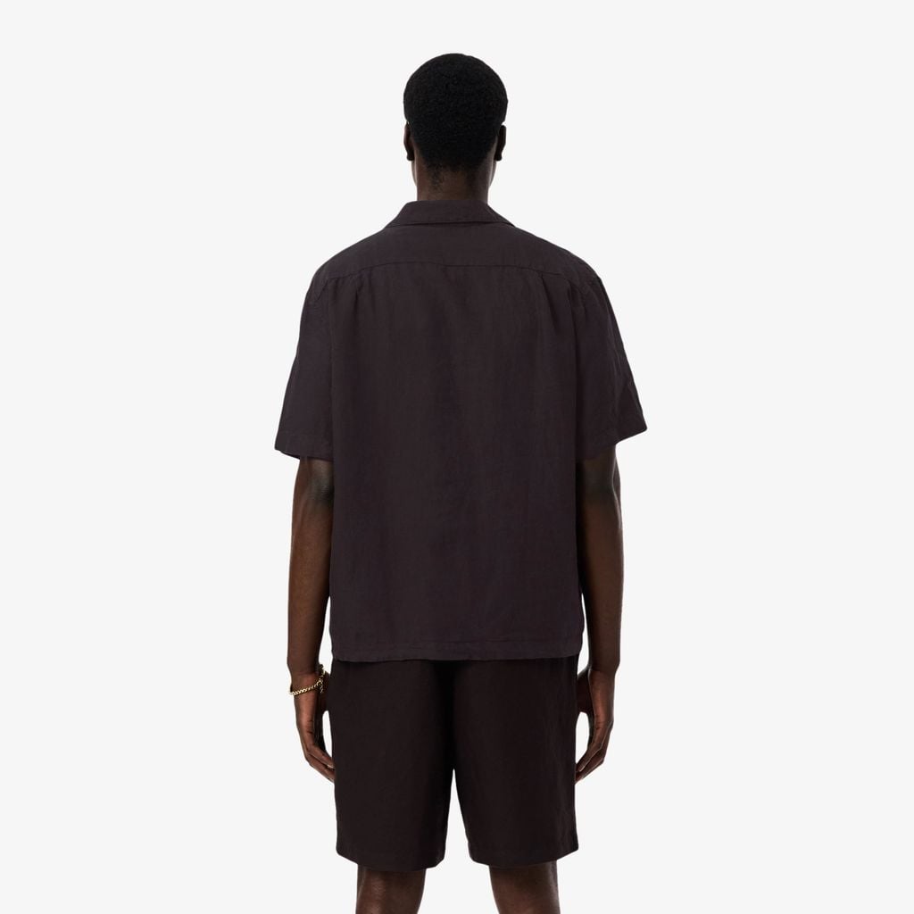 Áo Sơ Mi Lacoste Nam Dáng Rộng Chất Liệu Linen