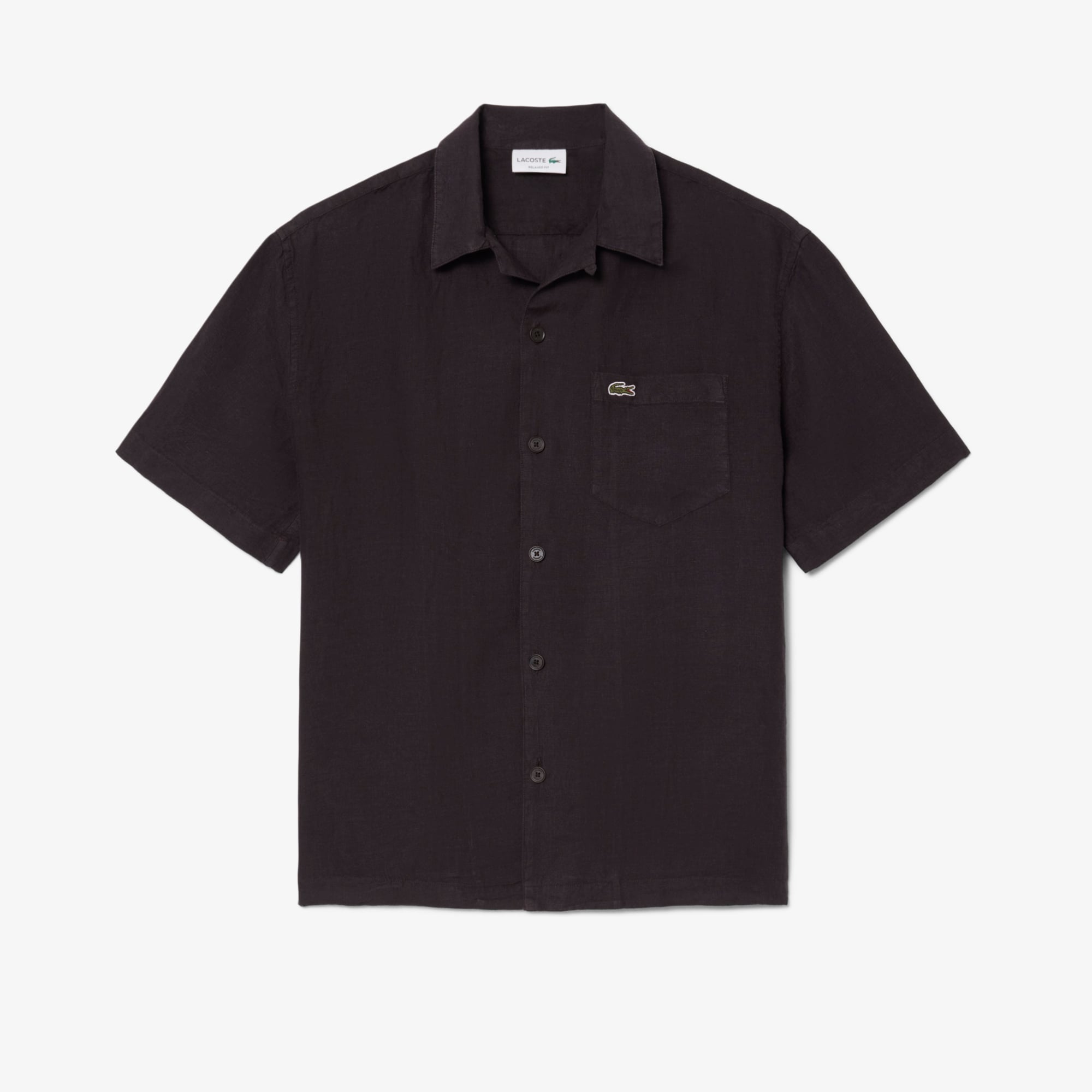 Áo Sơ Mi Lacoste Nam Dáng Rộng Chất Liệu Linen