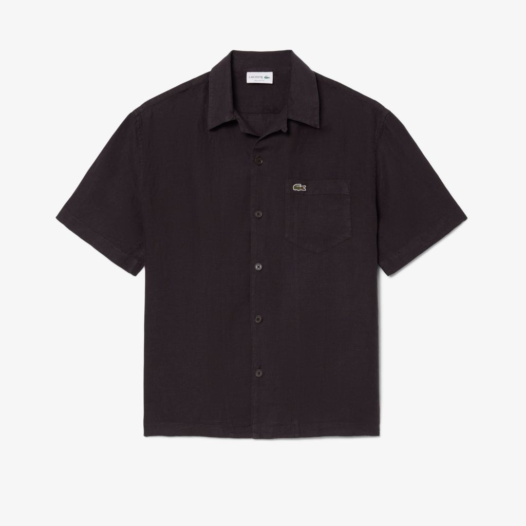 Áo Sơ Mi Lacoste Nam Dáng Rộng Chất Liệu Linen