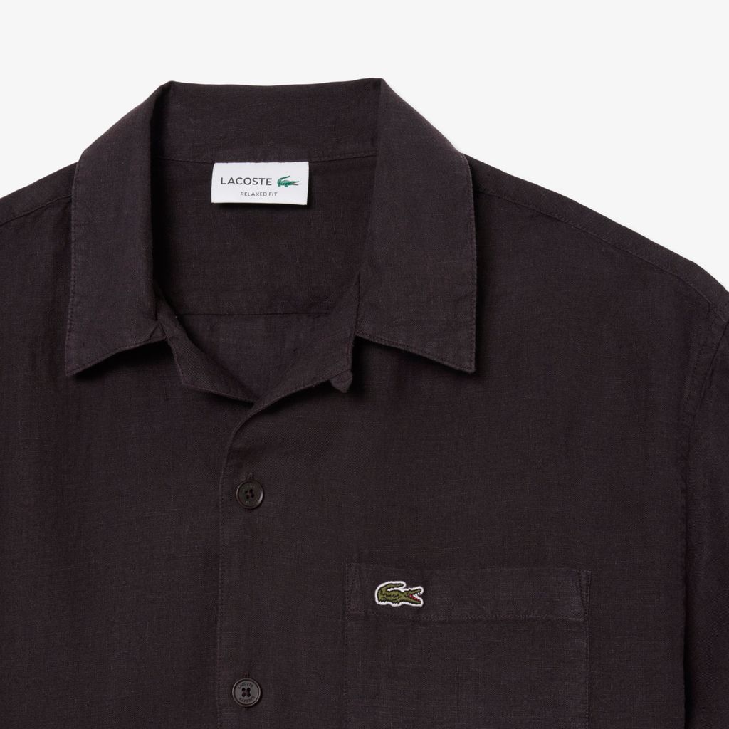 Áo Sơ Mi Lacoste Nam Dáng Rộng Chất Liệu Linen