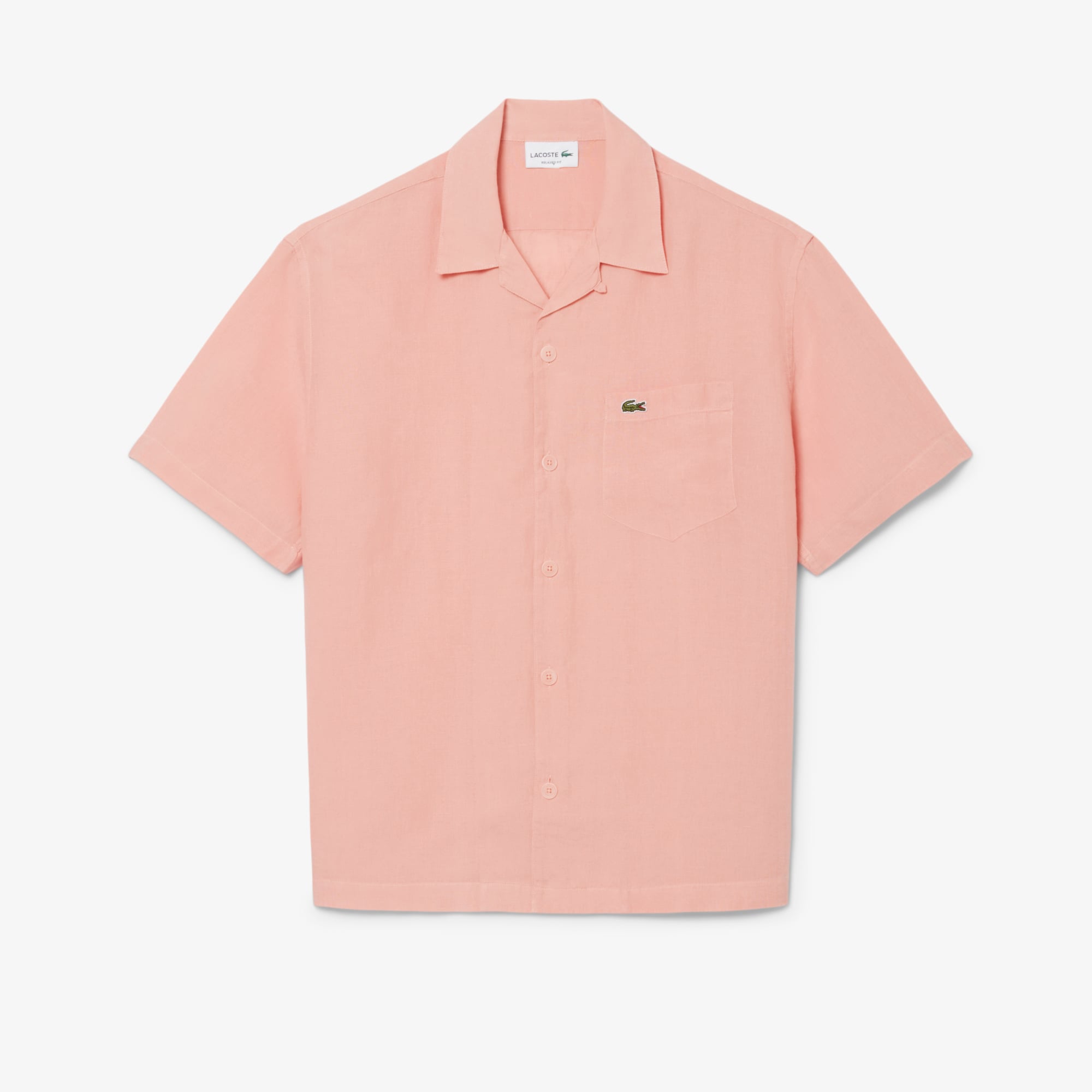 Áo Sơ Mi Lacoste Nam Dáng Rộng Chất Liệu Linen