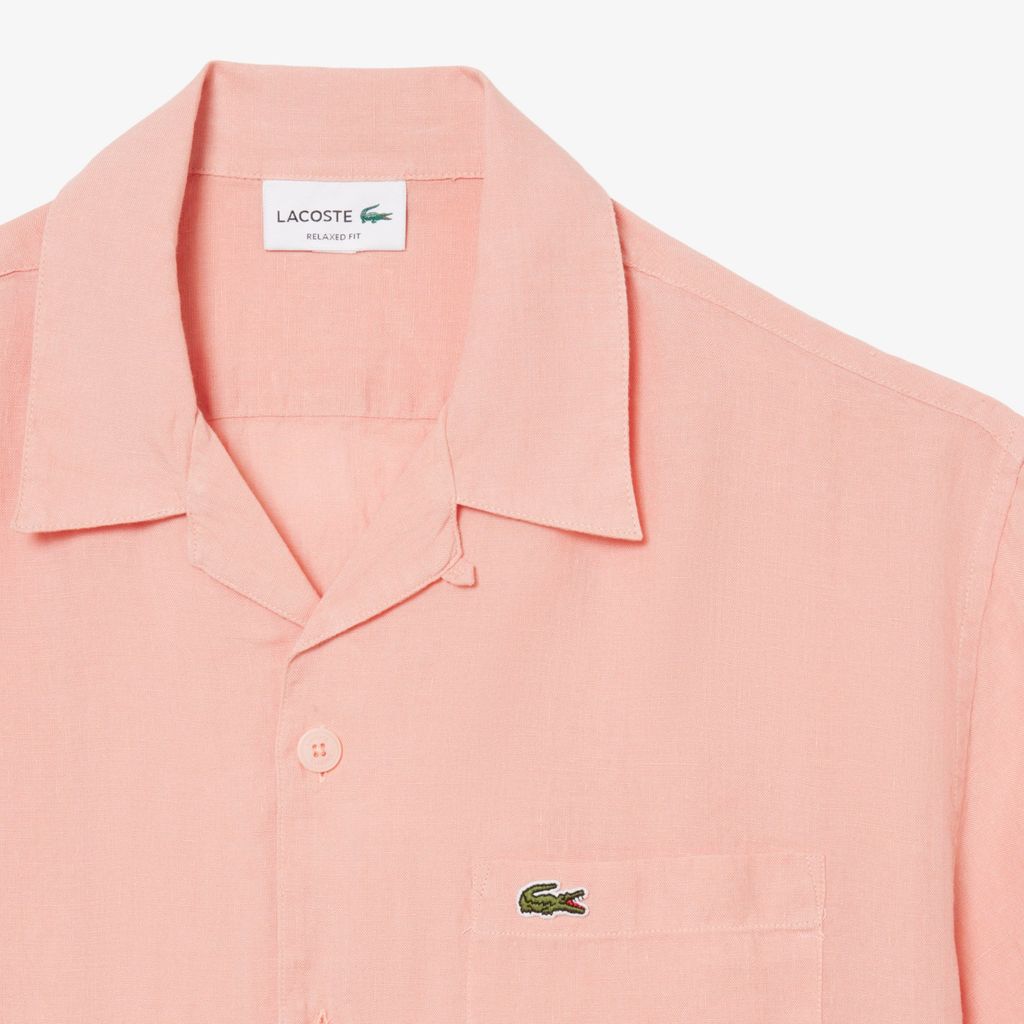 Áo Sơ Mi Lacoste Nam Dáng Rộng Chất Liệu Linen