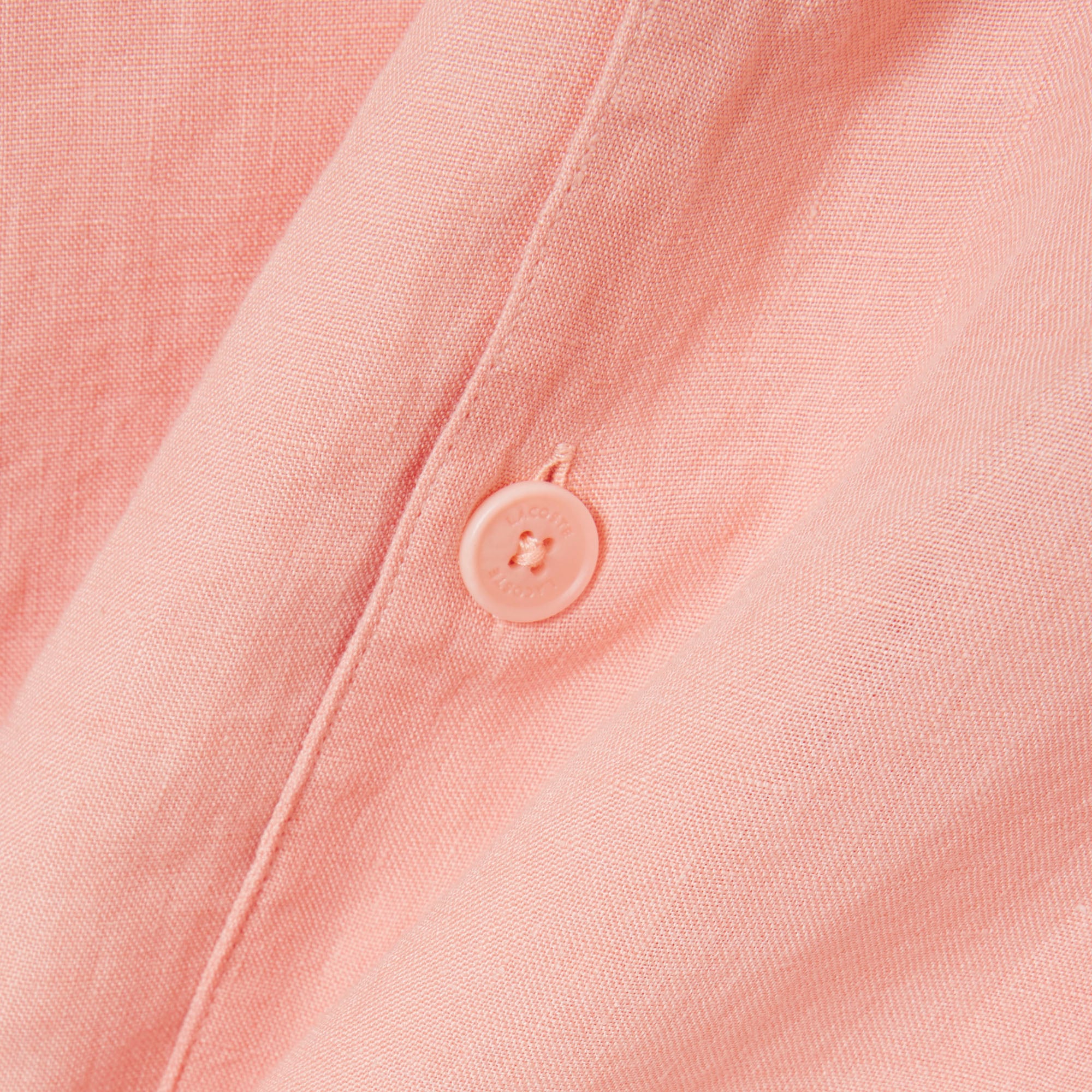Áo Sơ Mi Lacoste Nam Dáng Rộng Chất Liệu Linen