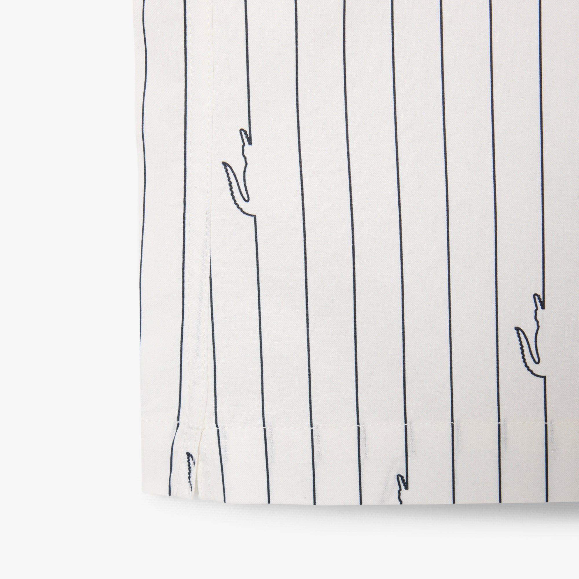 Áo Khoác Sơ Mi Lacoste Nam Dáng Rộng Chất Liệu Twill In Họa Tiết
