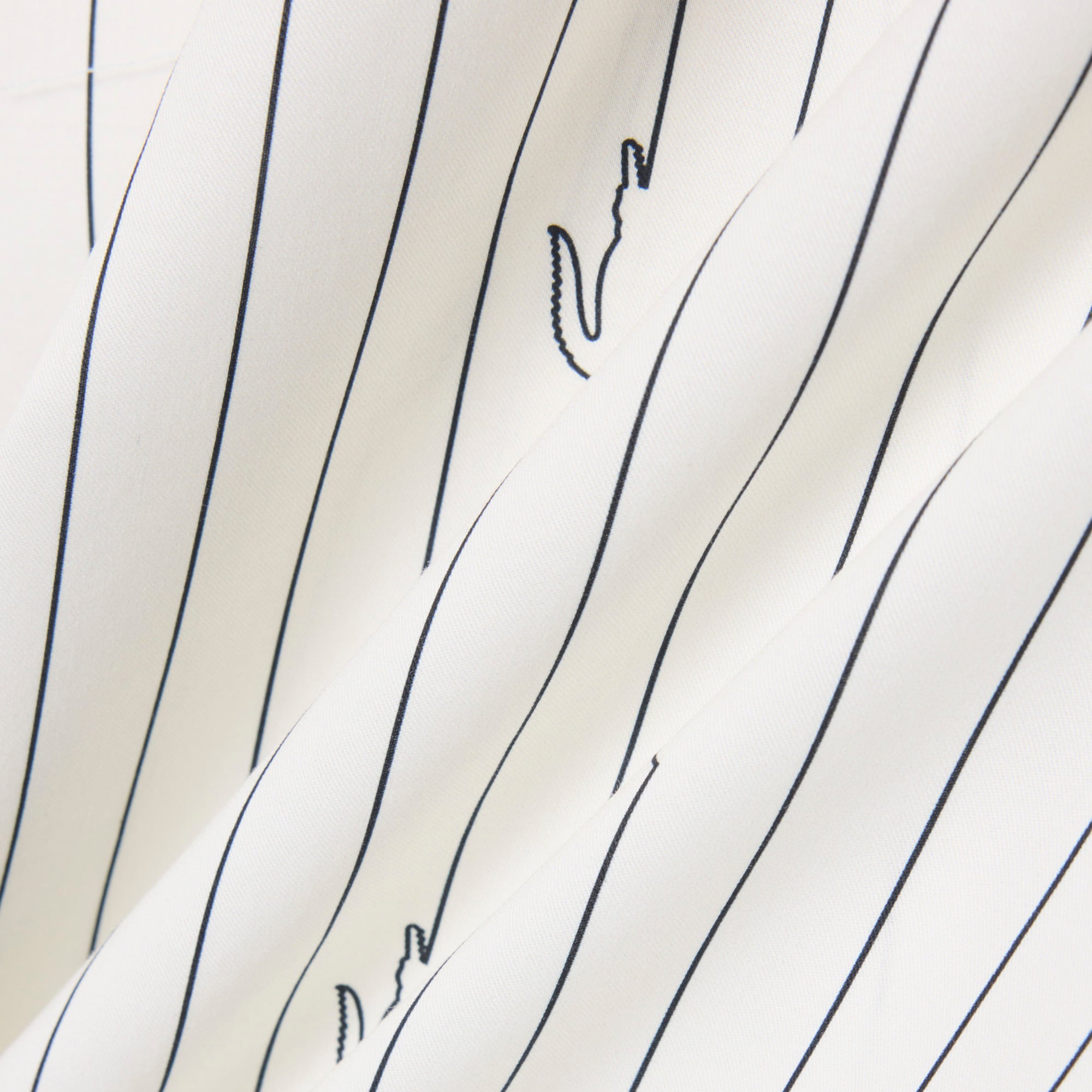 Áo Khoác Sơ Mi Lacoste Nam Dáng Rộng Chất Liệu Twill In Họa Tiết