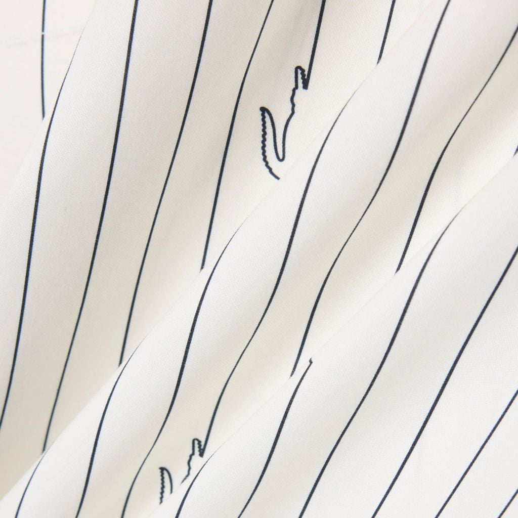 Áo Khoác Sơ Mi Lacoste Nam Dáng Rộng Chất Liệu Twill In Họa Tiết