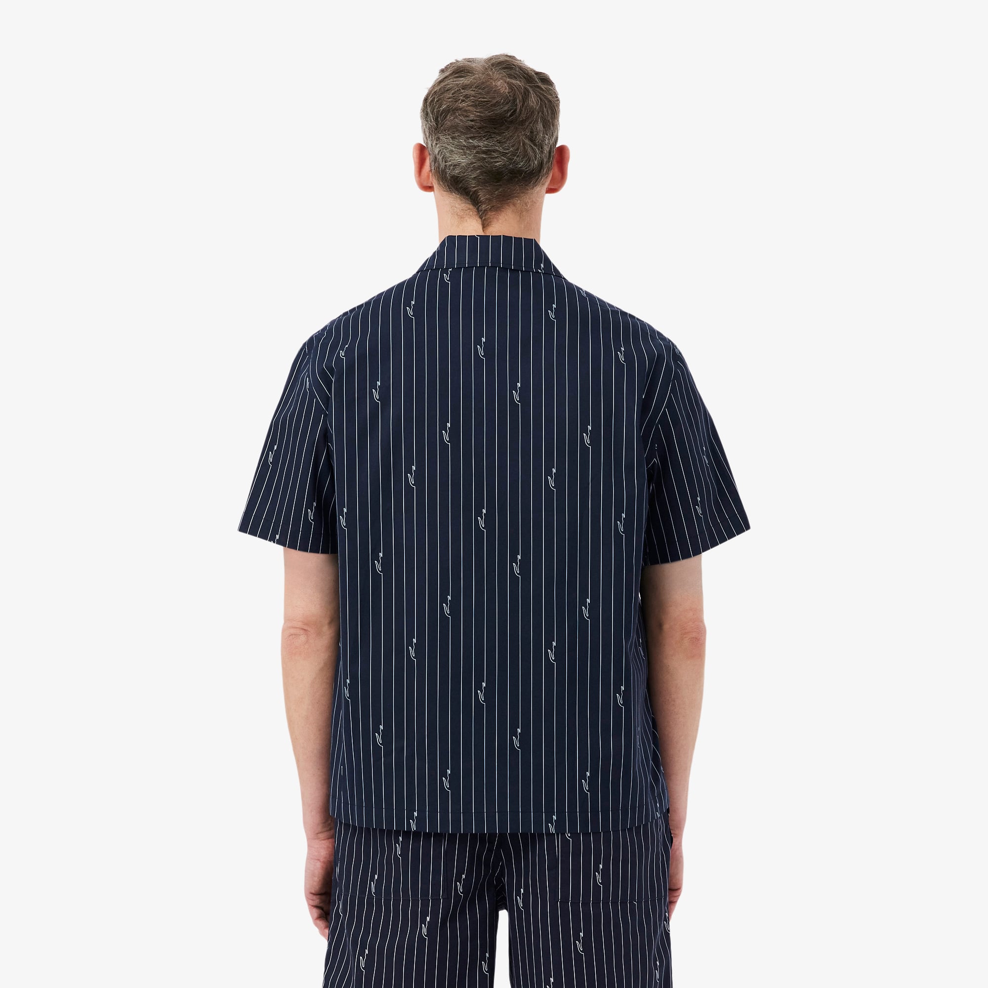 Áo Sơ Mi Lacoste Nam Dáng Rộng Chất Liệu Twill In Họa Tiết