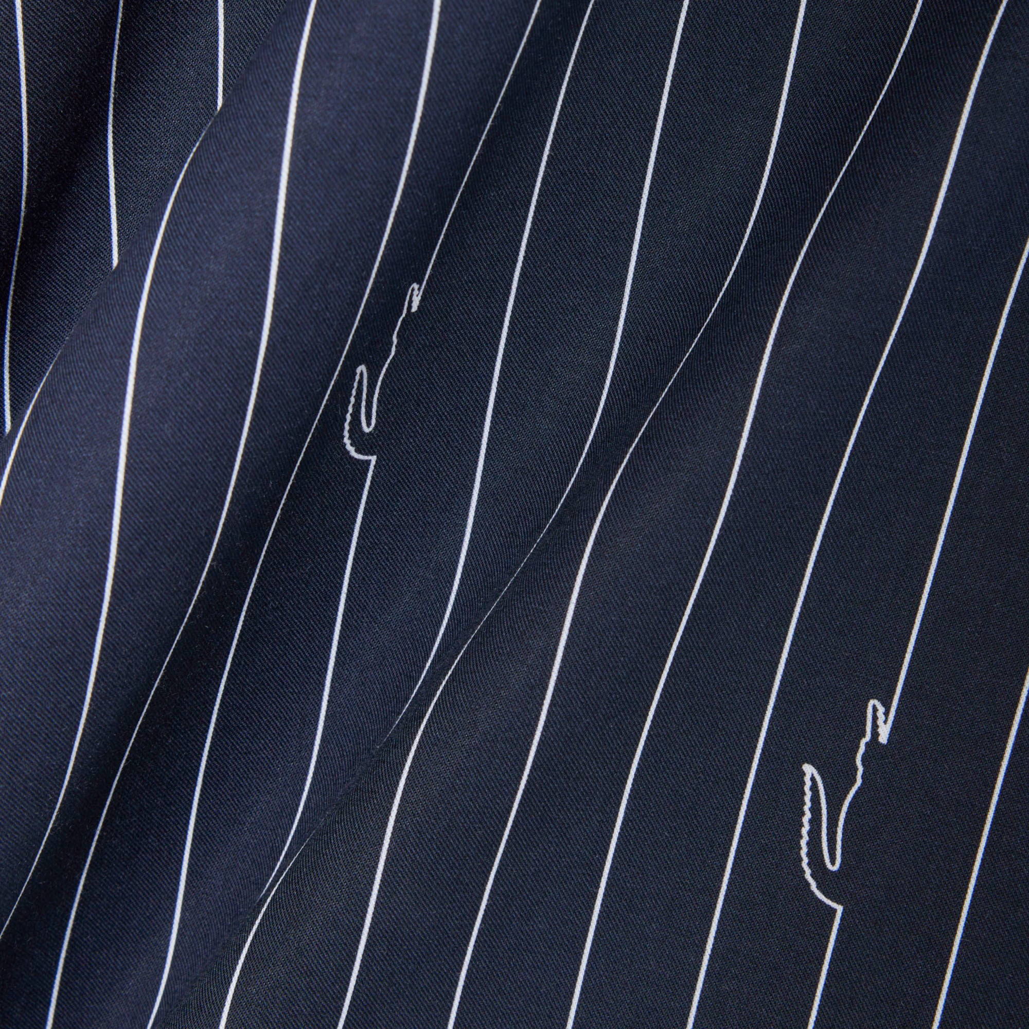 Áo Sơ Mi Lacoste Nam Dáng Rộng Chất Liệu Twill In Họa Tiết