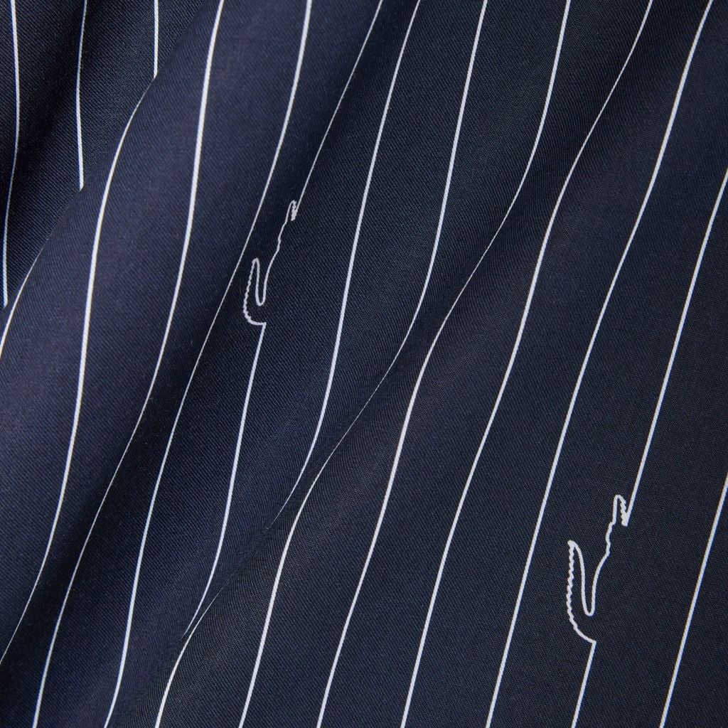Áo Sơ Mi Lacoste Nam Dáng Rộng Chất Liệu Twill In Họa Tiết