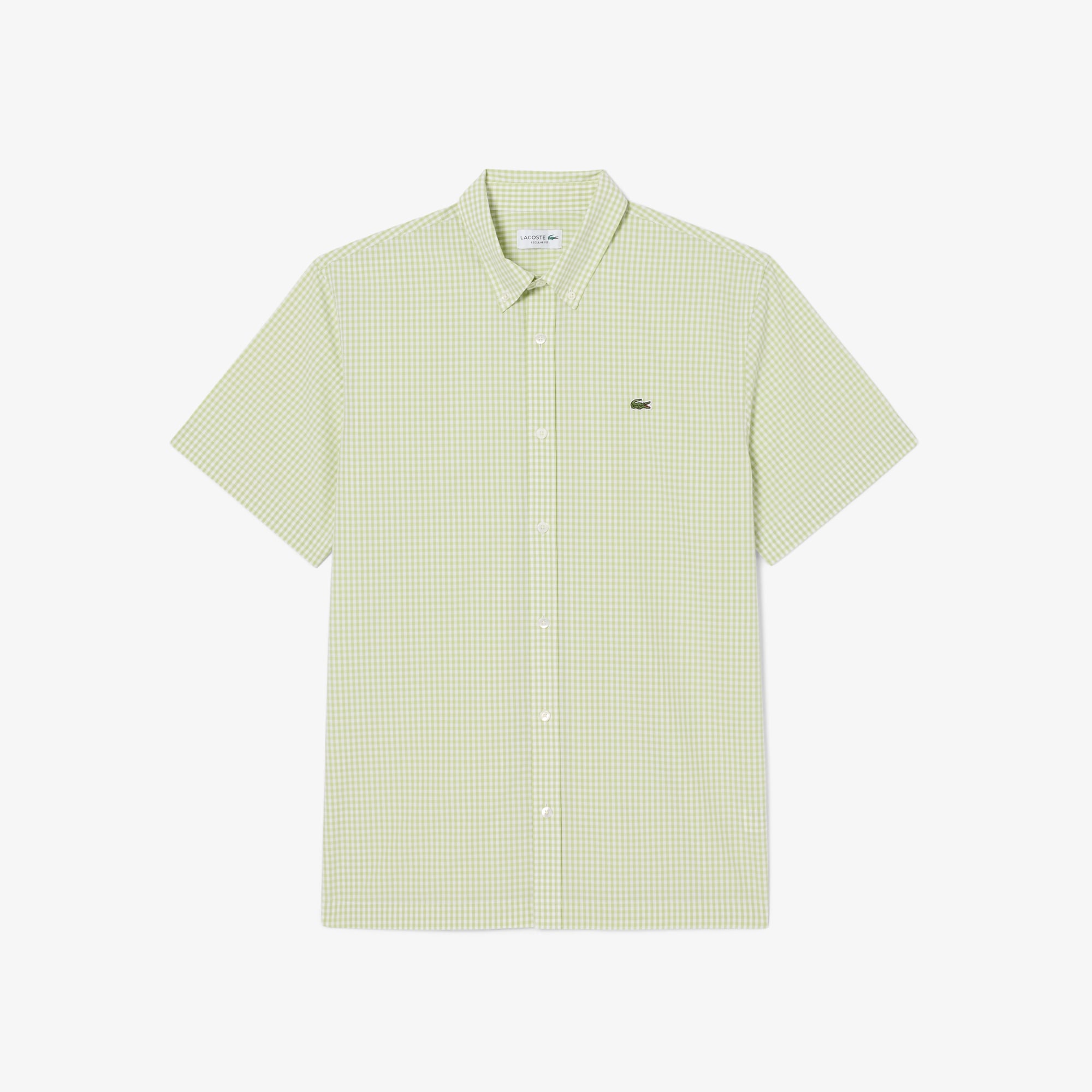 Áo Sơ Mi Lacoste Nam Dáng Suông Tay Ngắn Họa Tiết Caro Lớn