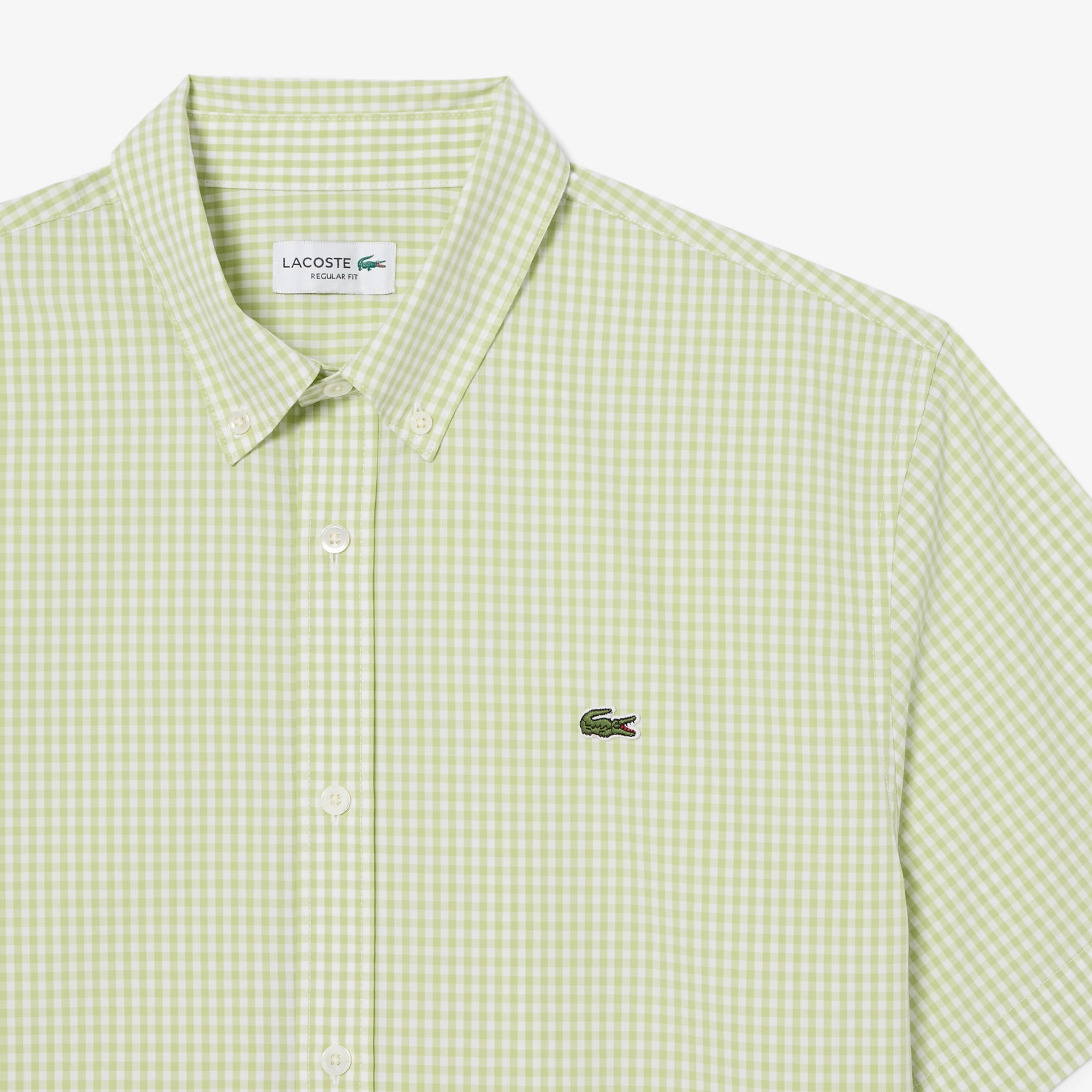 Áo Sơ Mi Lacoste Nam Dáng Suông Tay Ngắn Họa Tiết Caro Lớn