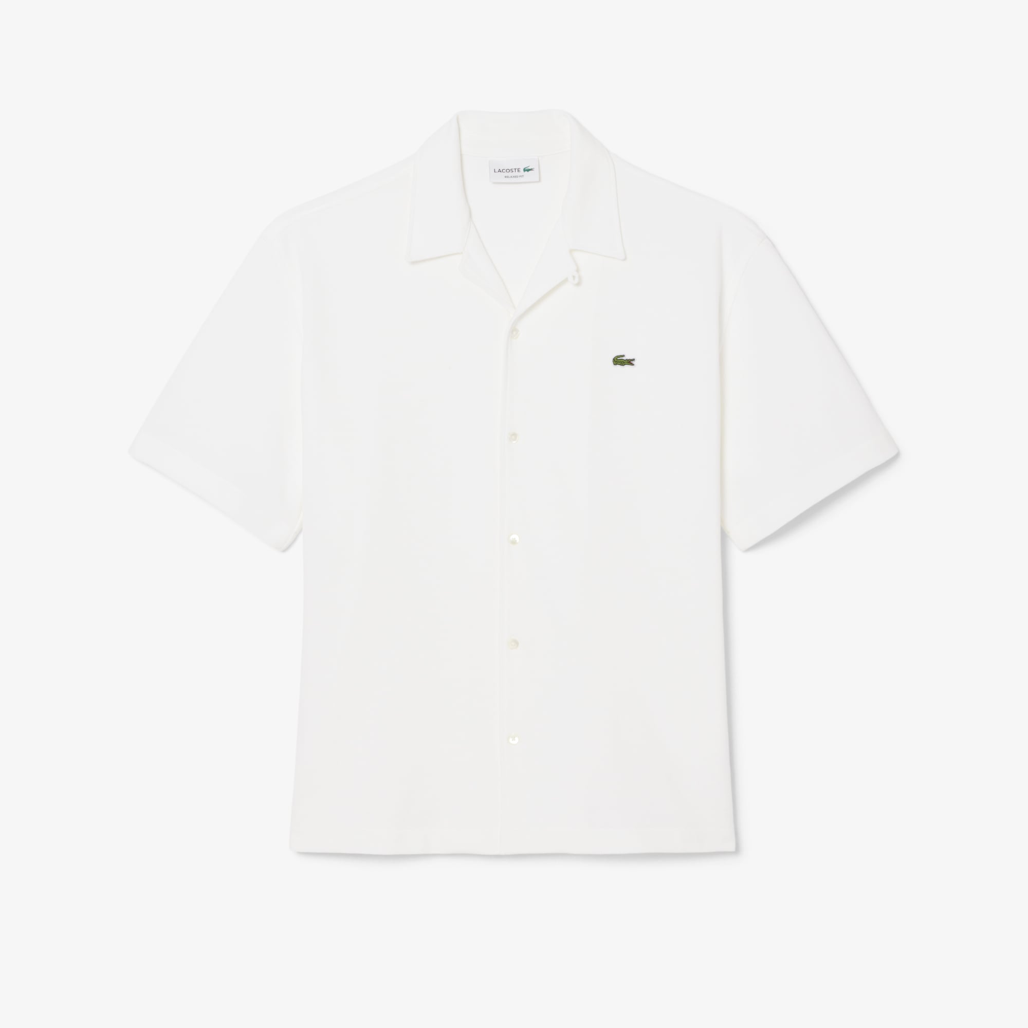 Áo Sơ Mi Lacoste Nam Dáng Rộng Chất Liệu Piqué Tay Ngắn
