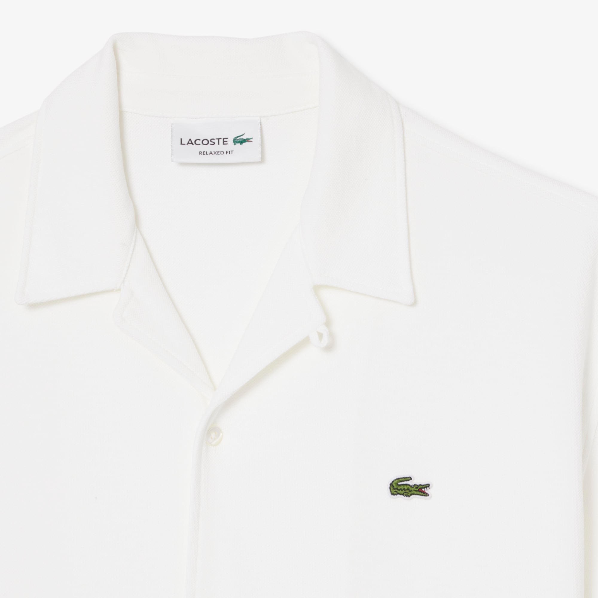 Áo Sơ Mi Lacoste Nam Dáng Rộng Chất Liệu Piqué Tay Ngắn