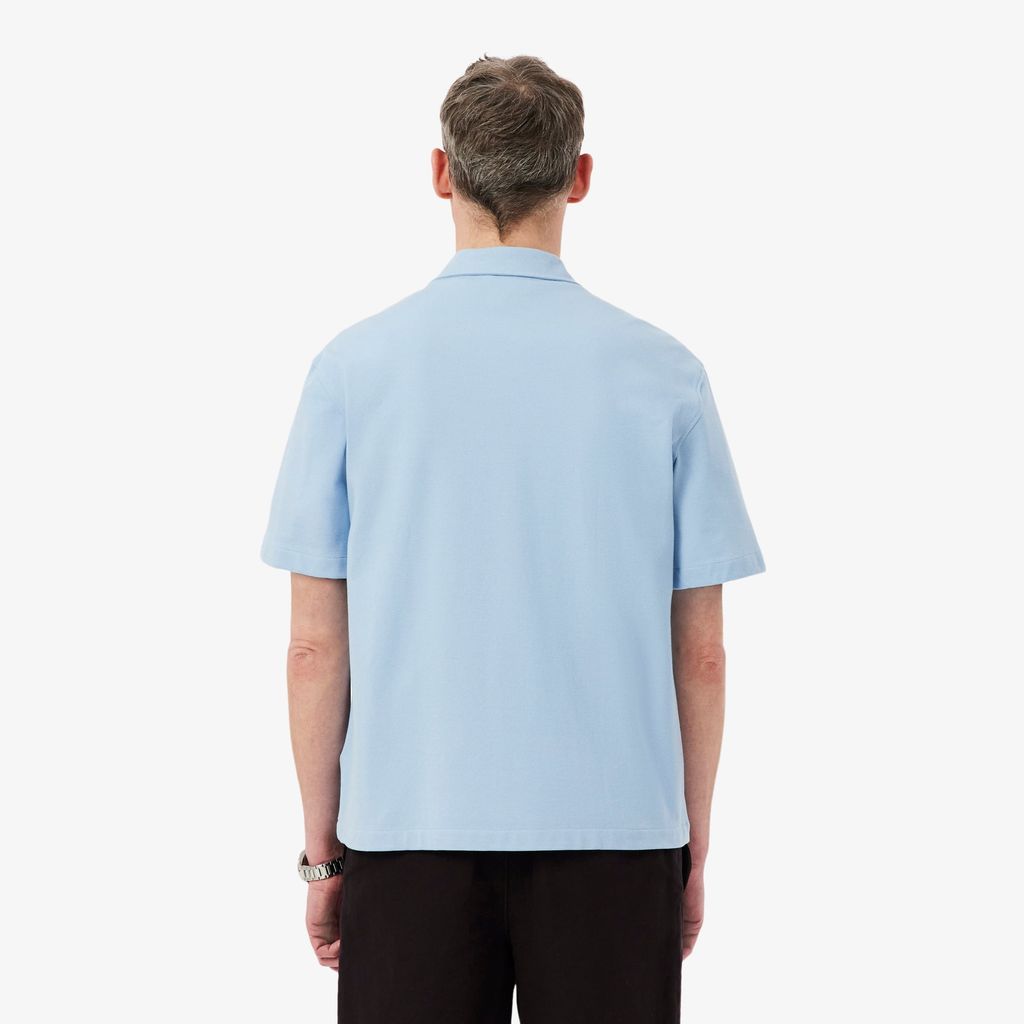 Áo Sơ Mi Lacoste Nam Dáng Rộng Chất Liệu Piqué Tay Ngắn