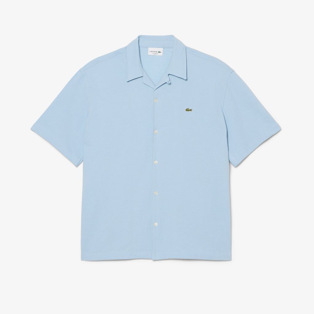 Áo Sơ Mi Lacoste Nam Dáng Rộng Chất Liệu Piqué Tay Ngắn