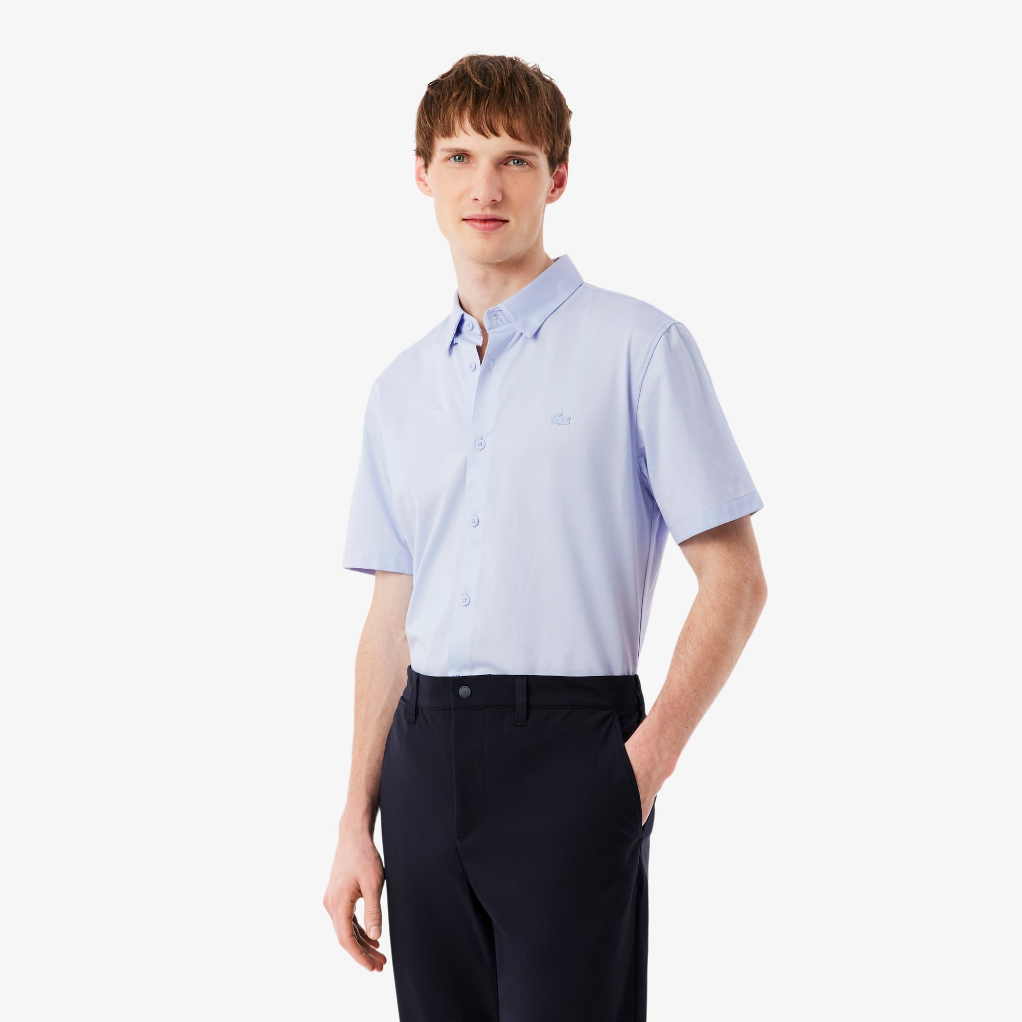 Áo Sơ Mi Lacoste Nam Ôm Dáng Tay Ngắn