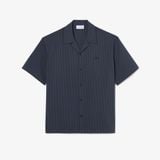 Áo Sơ Mi Lacoste Nam Dáng Rộng Chất Liệu Seersucker