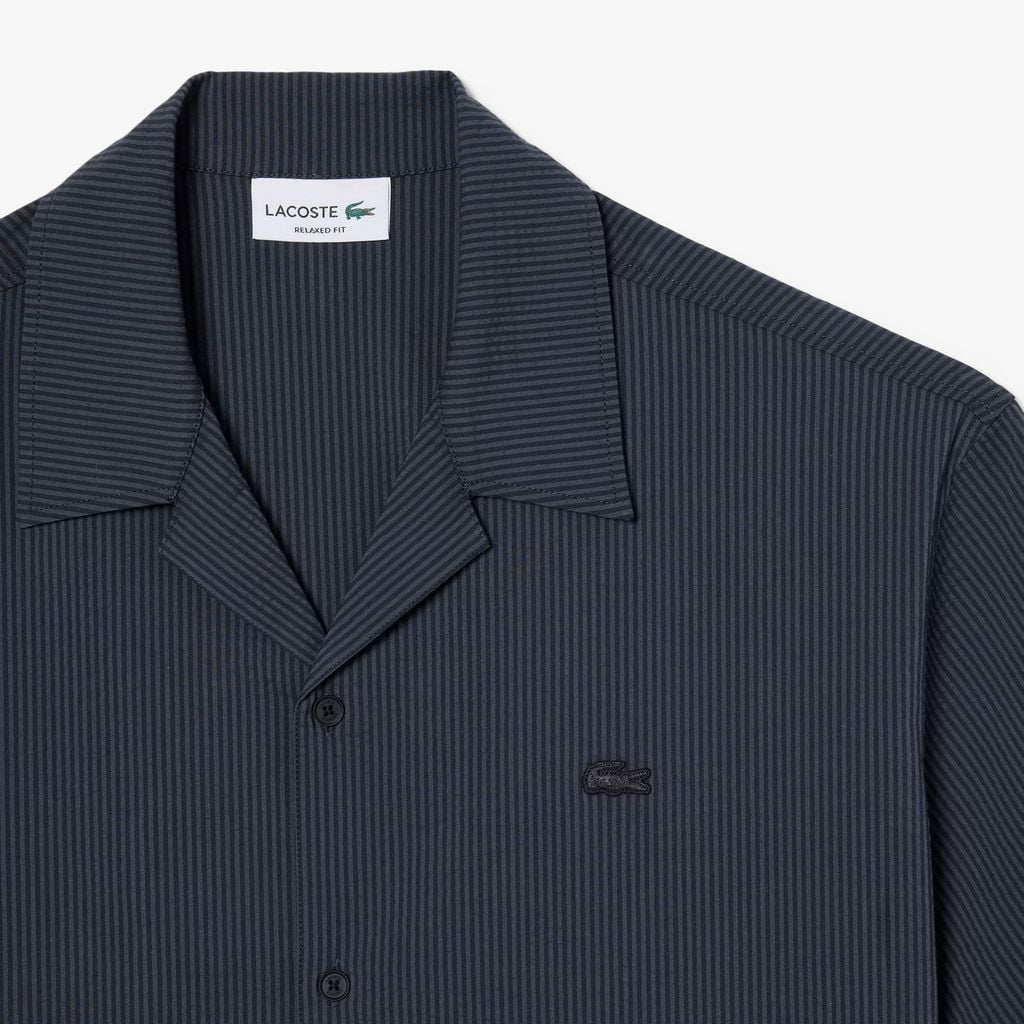 Áo Sơ Mi Lacoste Nam Dáng Rộng Chất Liệu Seersucker