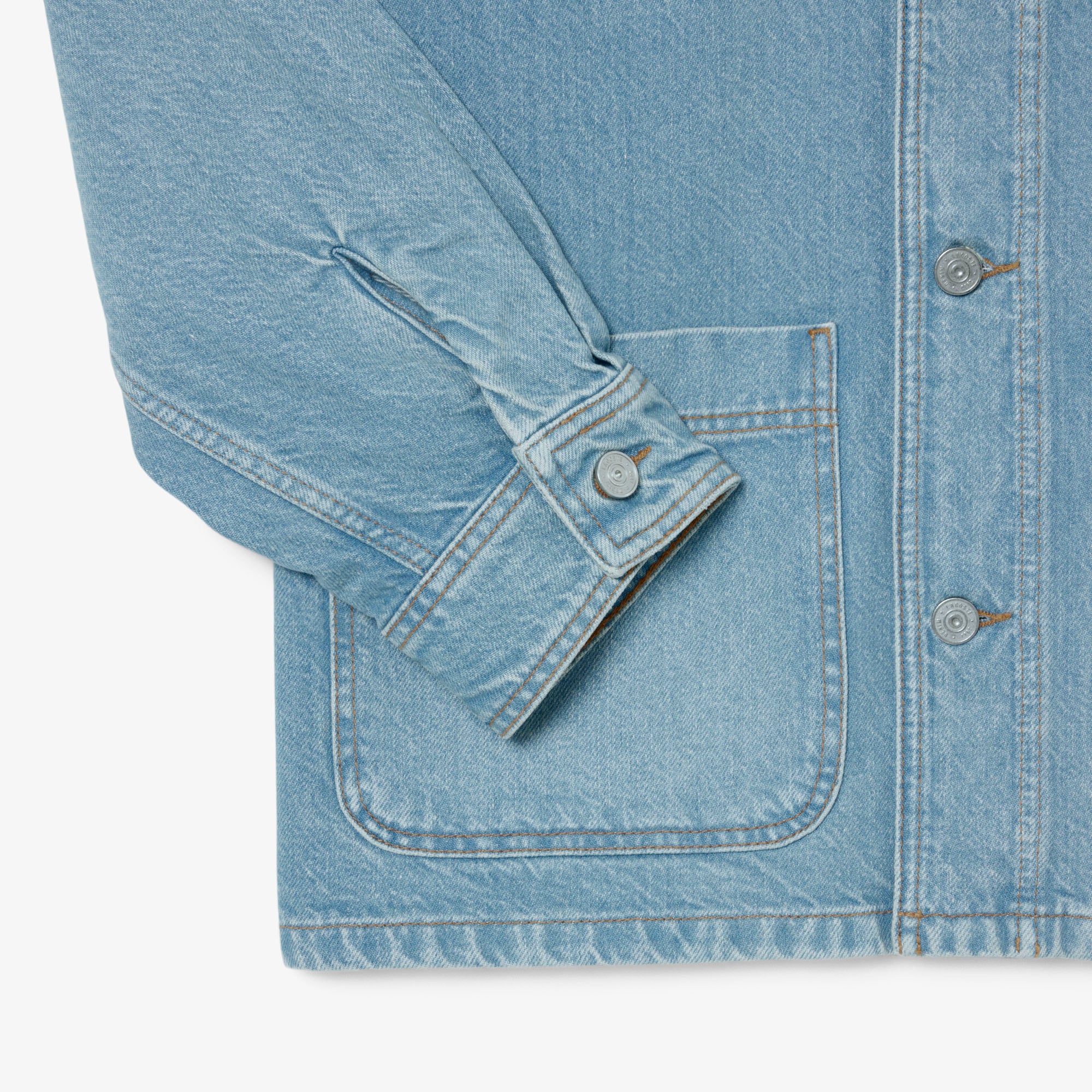 Áo Khoác Lacoste Nam Dáng Rộng Chất Liệu Cotton Denim