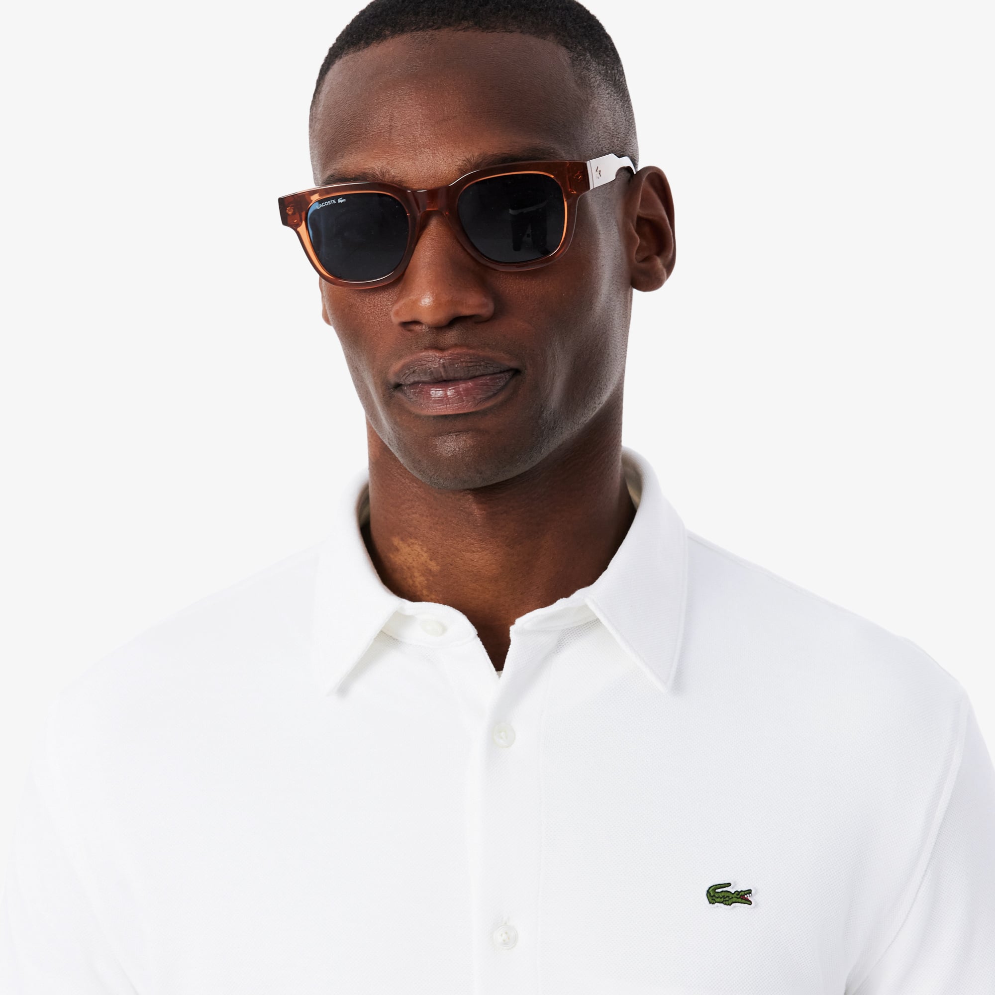 Áo Sơ Mi Lacoste Nam Ôm Dáng Chất Liệu Petit Piqué