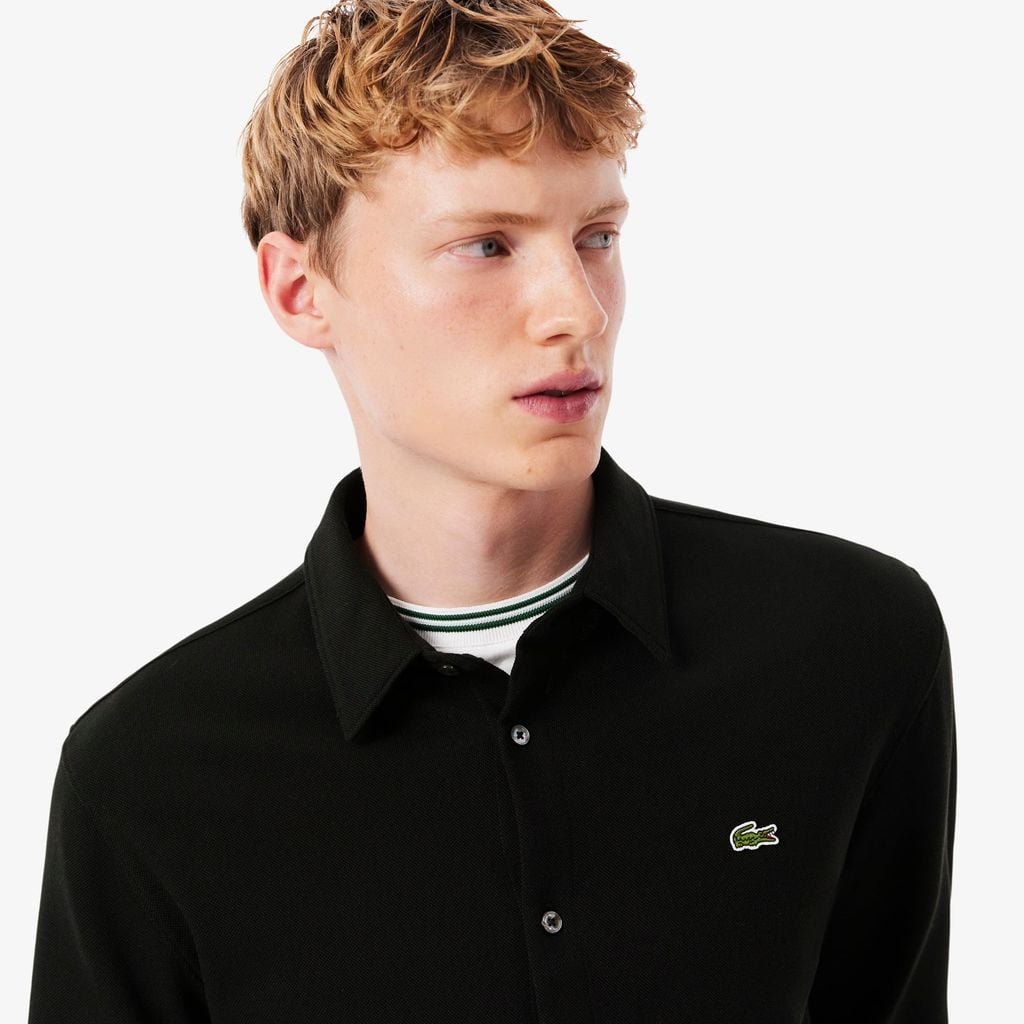 Áo Sơ Mi Lacoste Nam Ôm Dáng Chất Liệu Petit Piqué