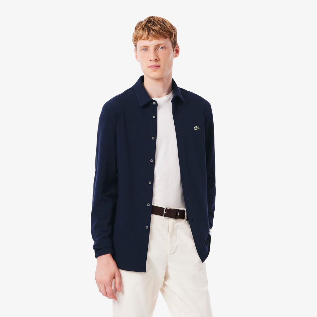 Áo Sơ Mi Lacoste Nam Ôm Dáng Chất Liệu Petit Piqué