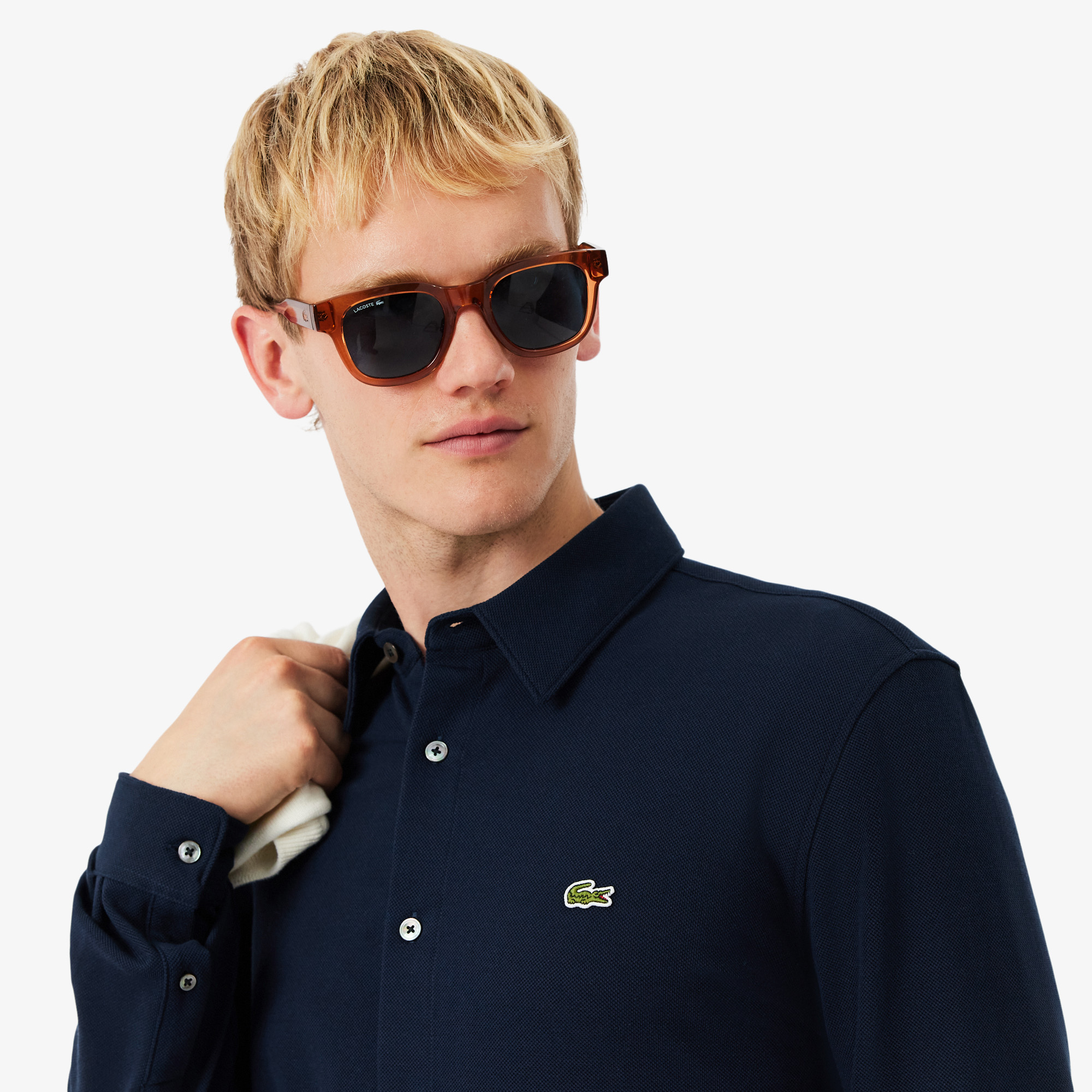 Áo Sơ Mi Lacoste Nam Ôm Dáng Chất Liệu Petit Piqué