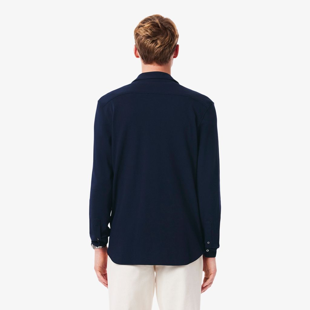 Áo Sơ Mi Lacoste Nam Ôm Dáng Chất Liệu Petit Piqué
