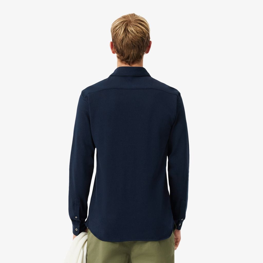 Áo Sơ Mi Lacoste Nam Ôm Dáng Chất Liệu Petit Piqué